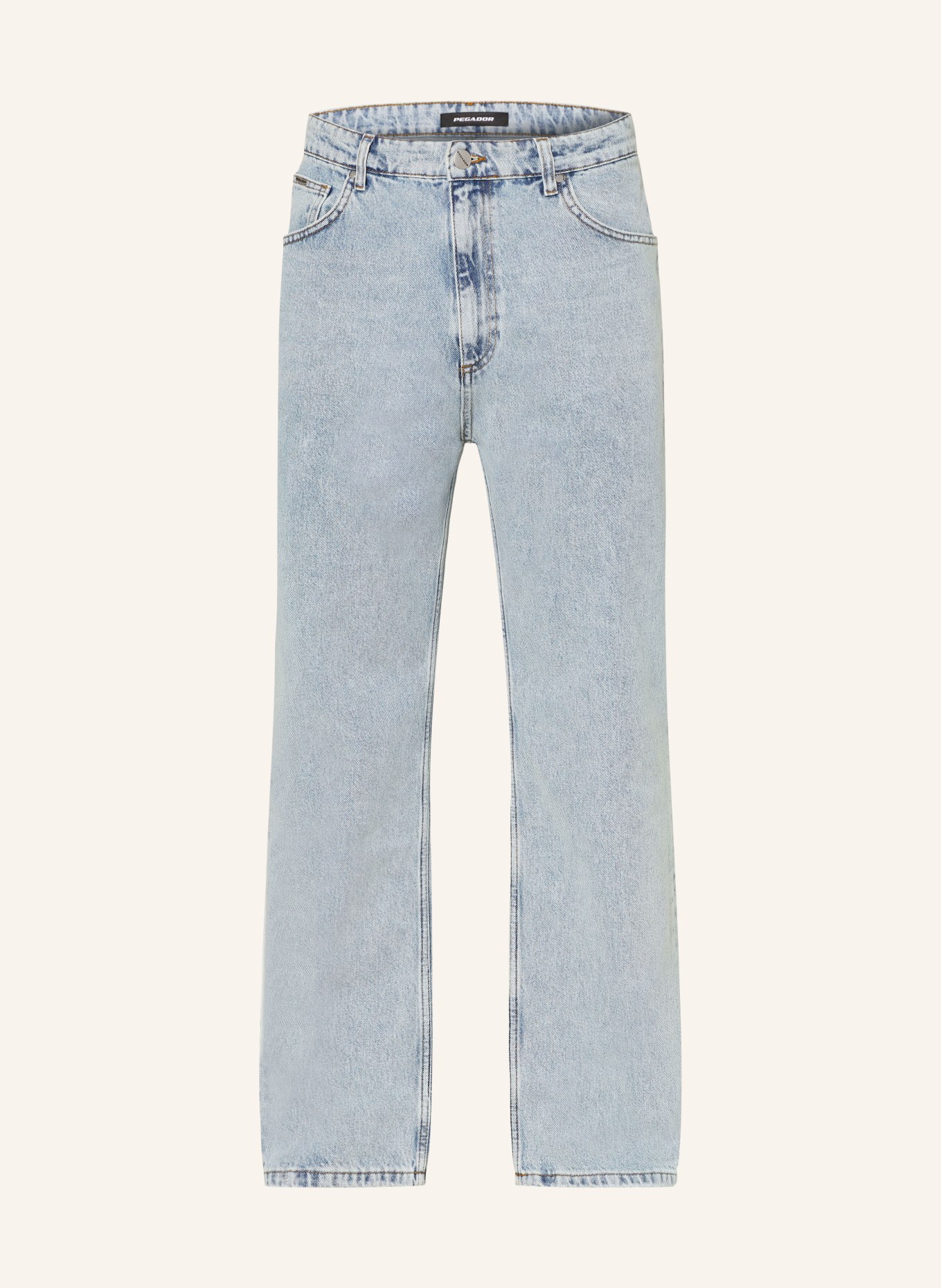 PEGADOR Jeansy BALTRA baggy fit: 082 SAND WASHED BLUE