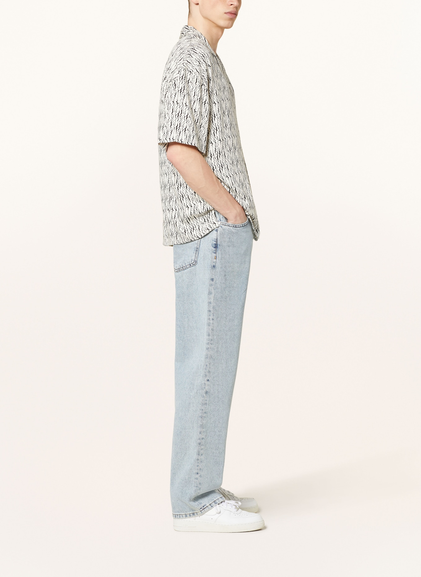 PEGADOR Jeansy BALTRA baggy fit: 082 SAND WASHED BLUE