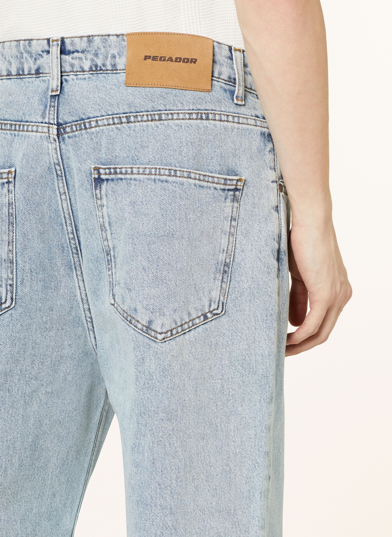 PEGADOR Jeansy BALTRA baggy fit: 082 SAND WASHED BLUE