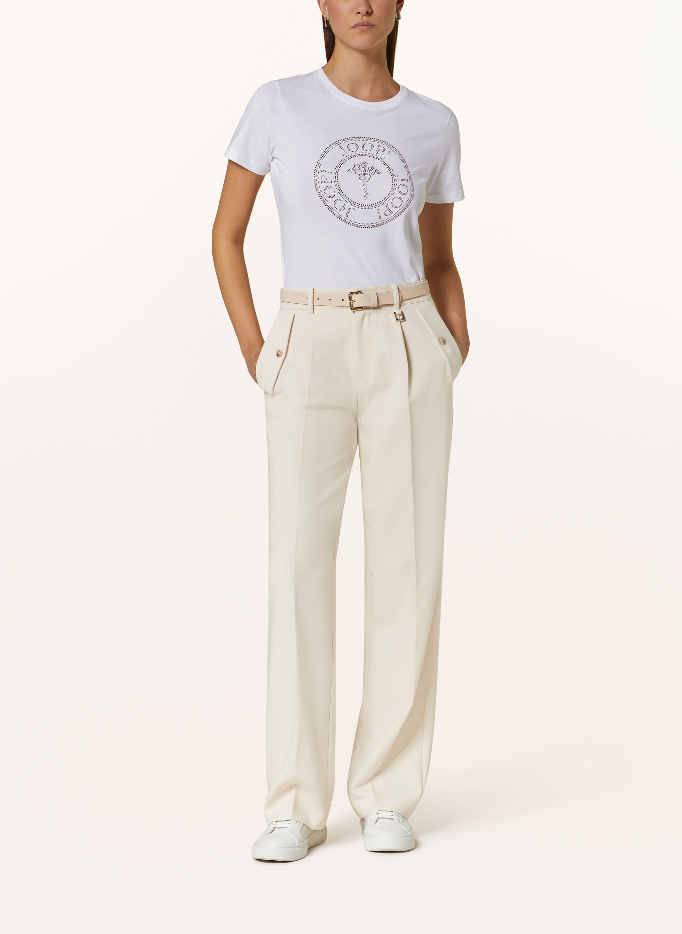 JOOP! Wide leg trousers, Color: CREAM (Image 2)