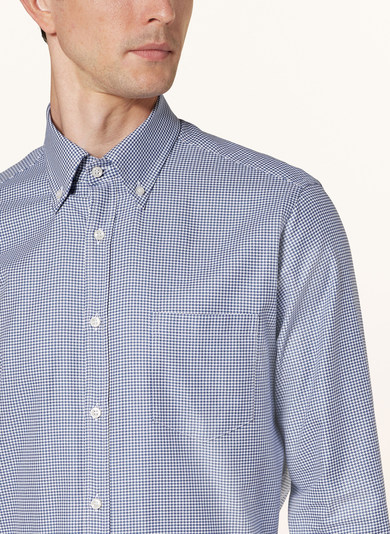 PAUL & SHARK Hemd Regular Fit: BLAU/ WEISS