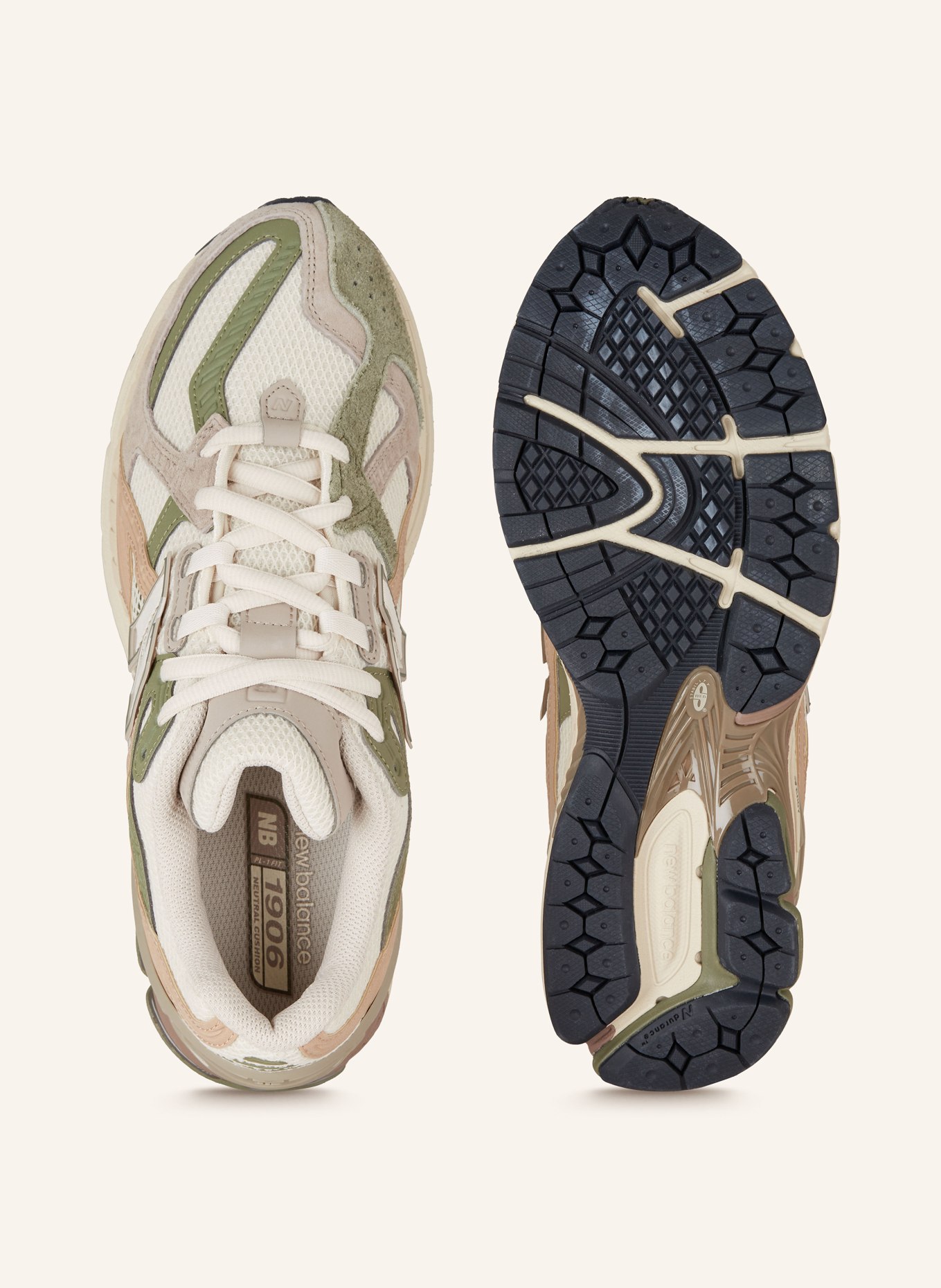 new balance Sneaker 1906N: ECRU/ OLIV/ BEIGE