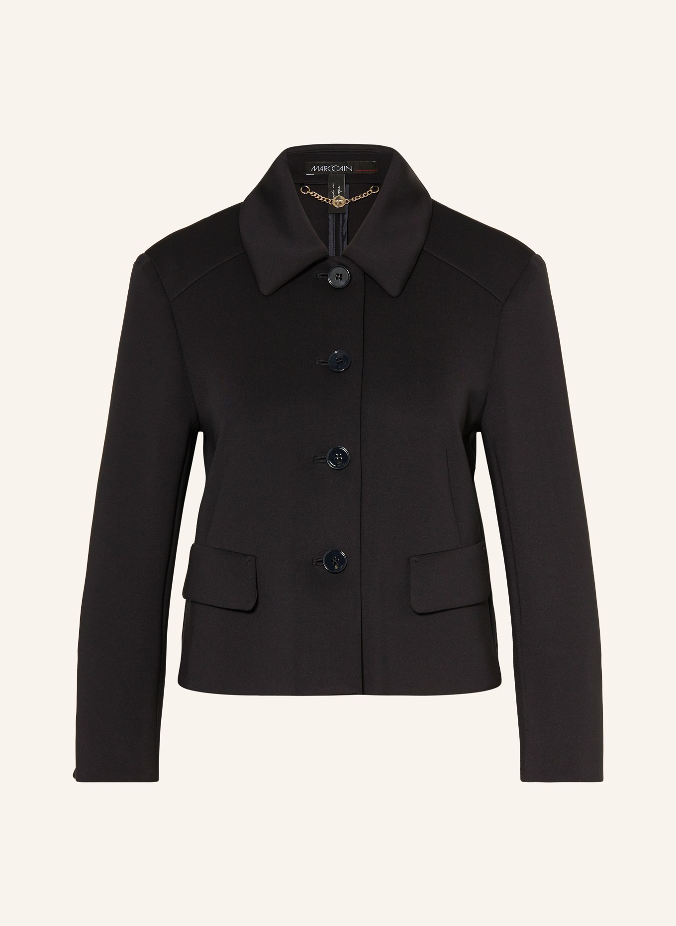 MARC CAIN Boxy jacket with 3/4 sleeves, Color: DARK BLUE (Image 1)