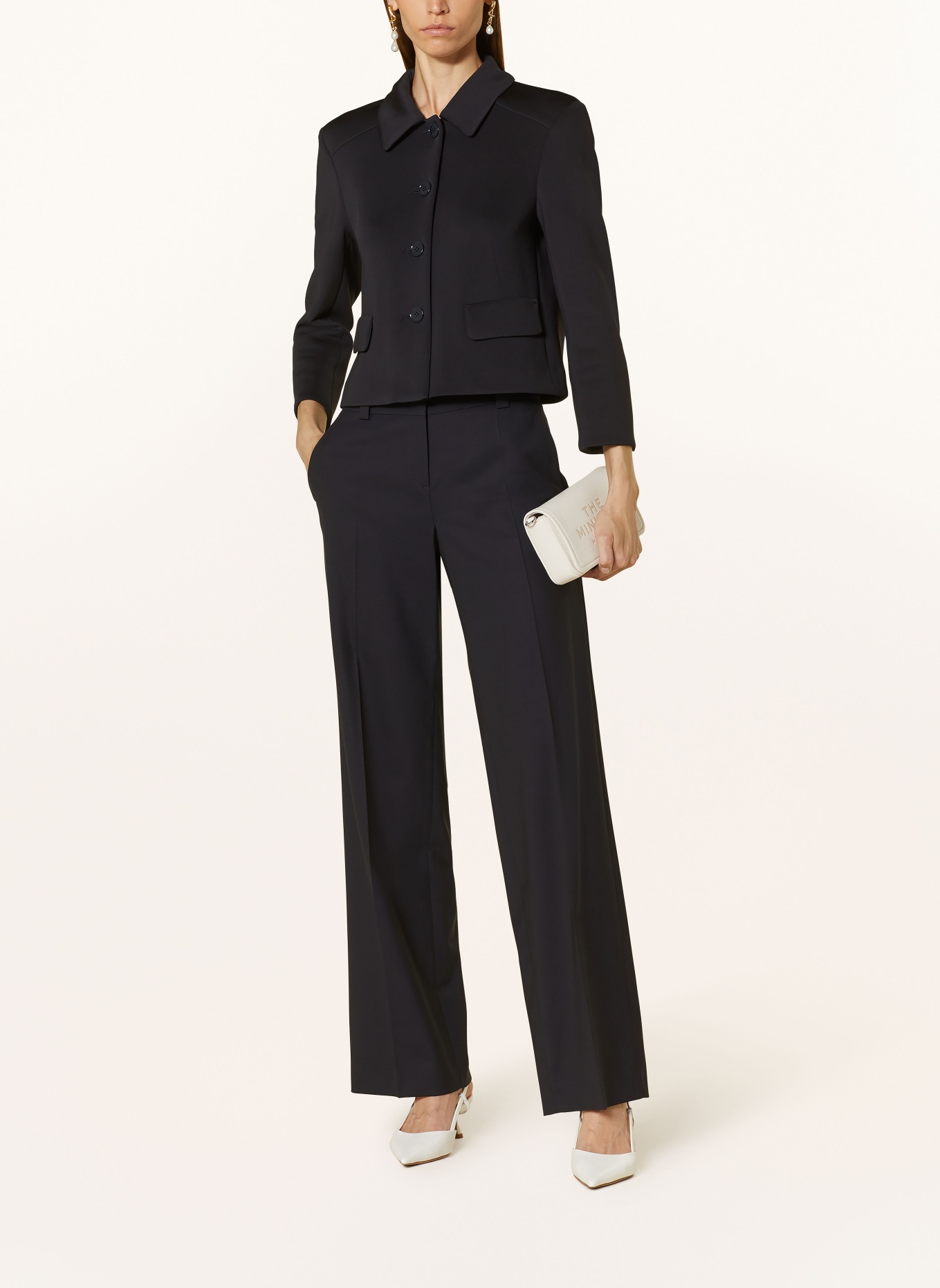 MARC CAIN Boxy jacket with 3/4 sleeves, Color: DARK BLUE (Image 2)