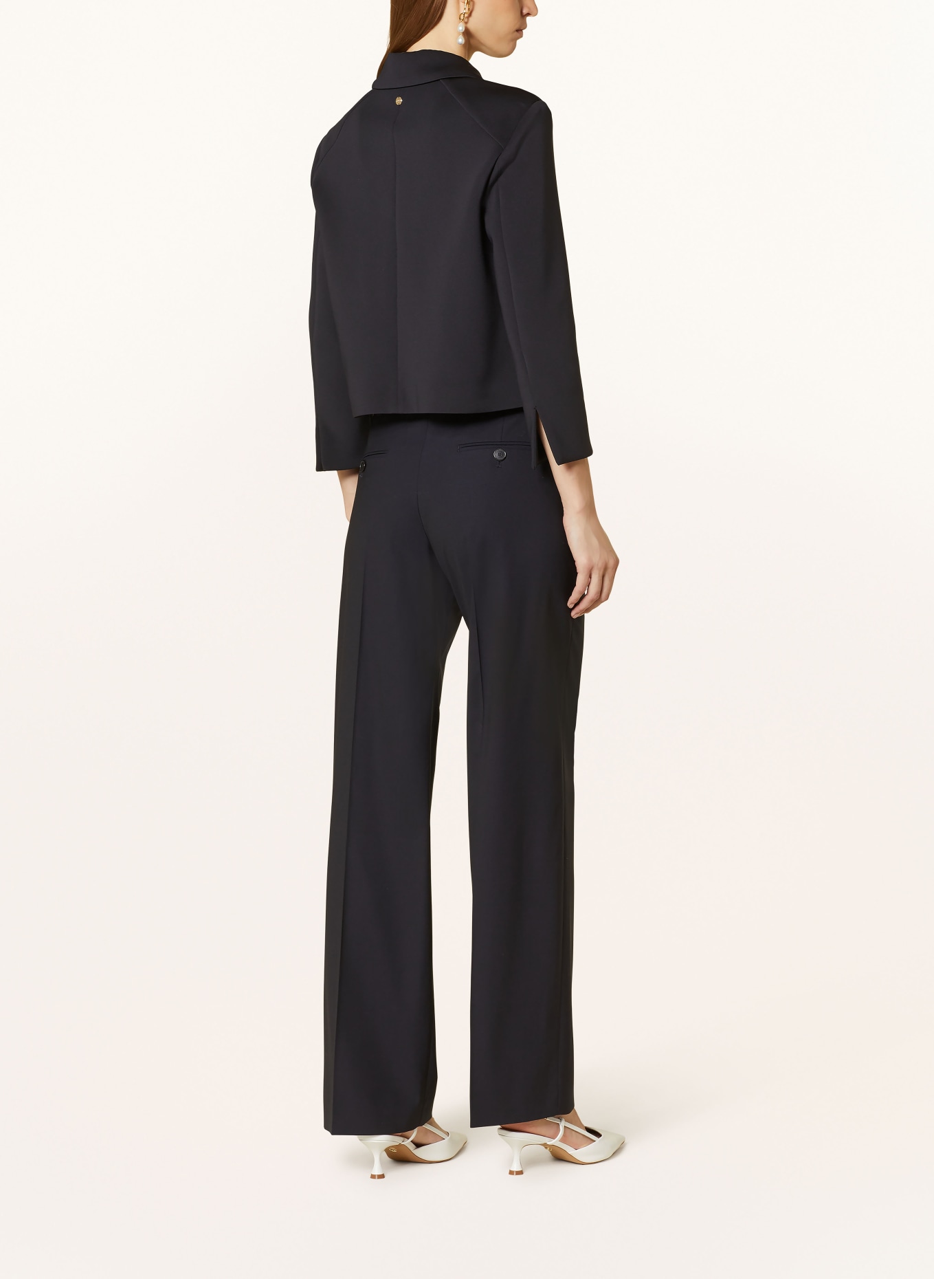 MARC CAIN Boxy jacket with 3/4 sleeves, Color: DARK BLUE (Image 3)