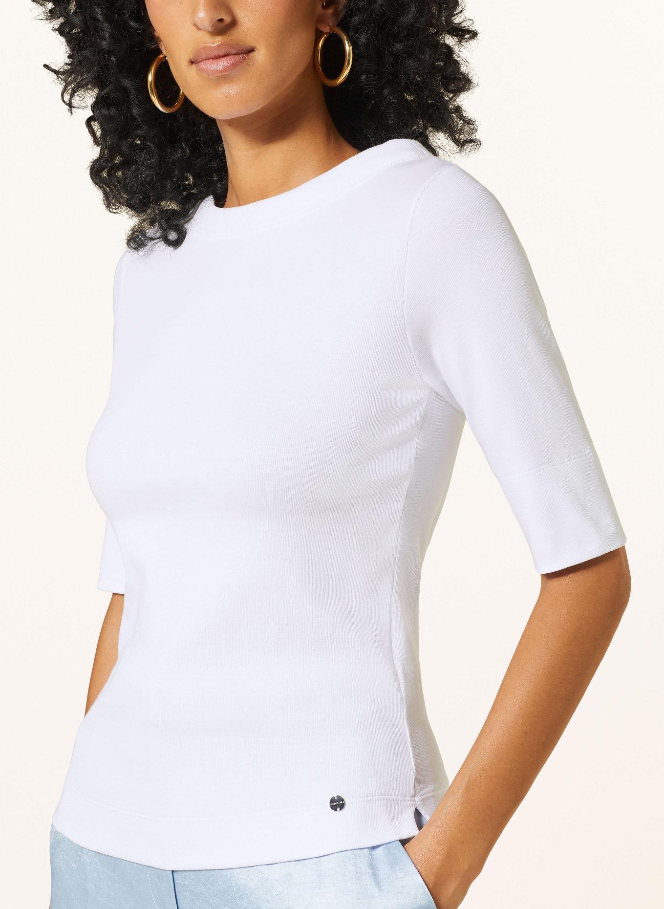 MARC CAIN Shirt with 3/4 sleeves, Color: WHITE (Image 4)