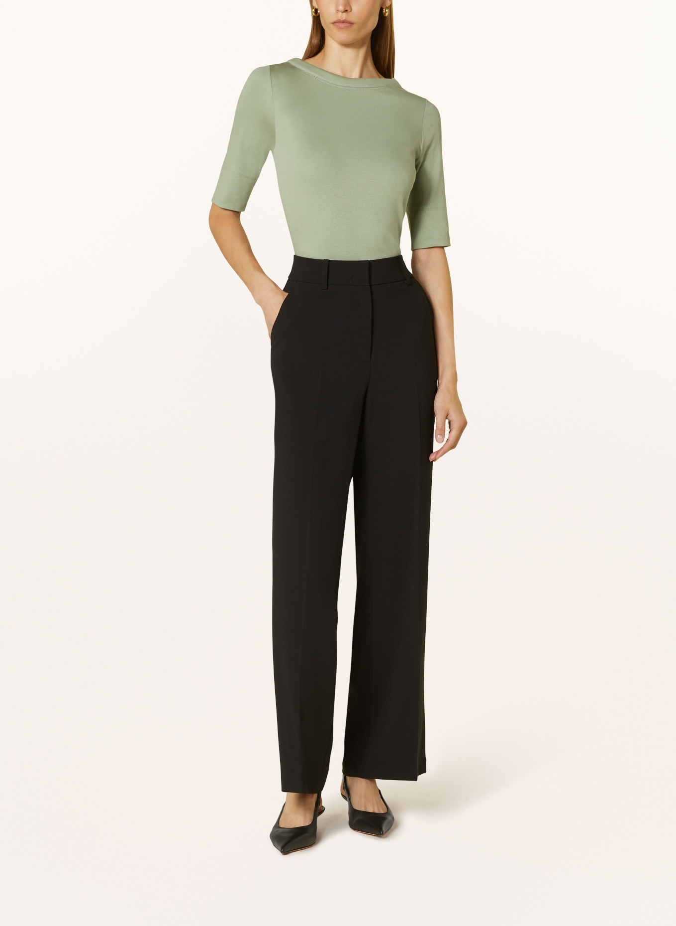 MARC CAIN Shirt with 3/4 sleeves, Color: 503 frozen sage (Image 2)