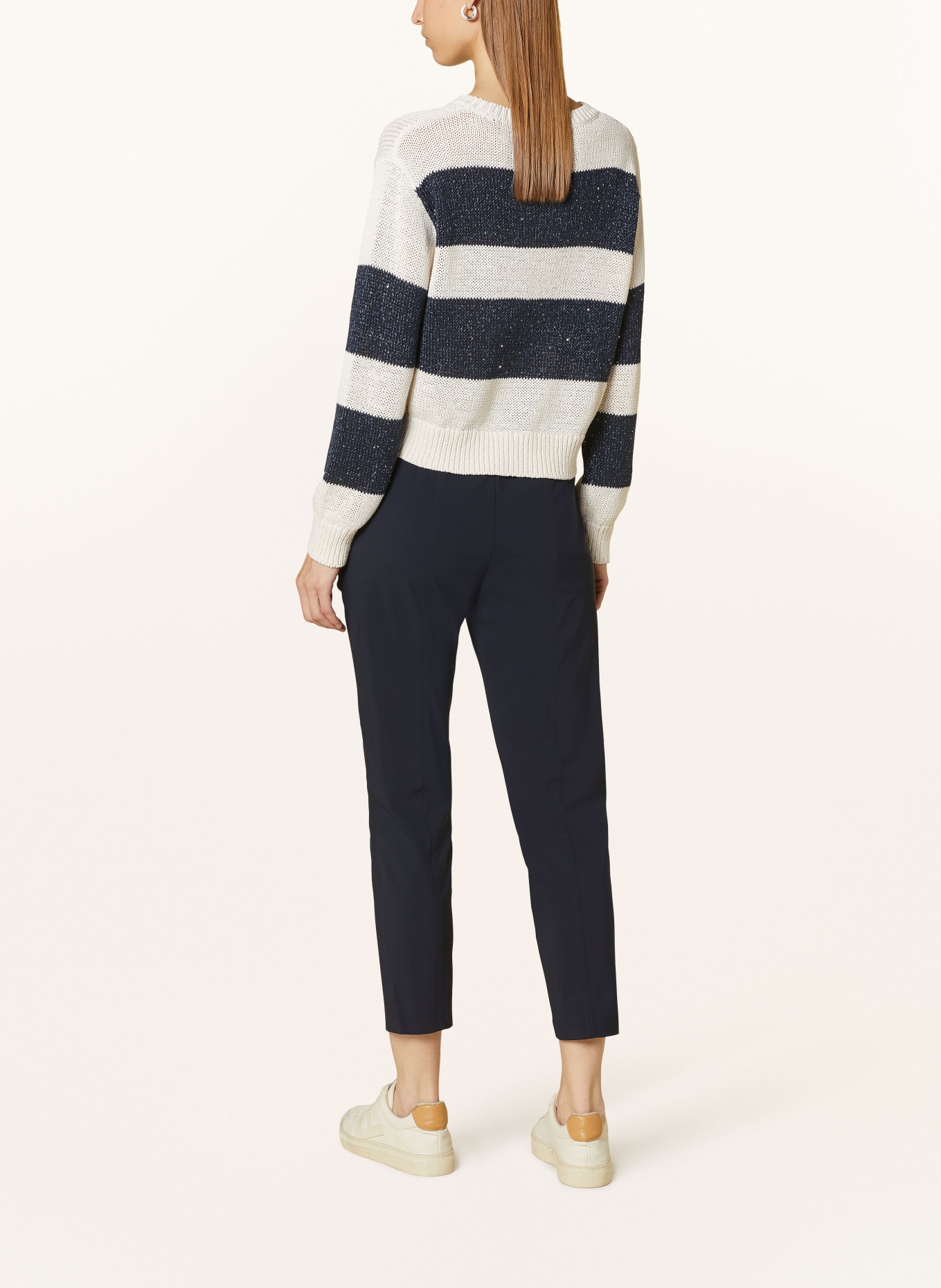 MARC CAIN Spodnie 7/8 w stylu dresowym: 395 MIDNIGHT BLUE