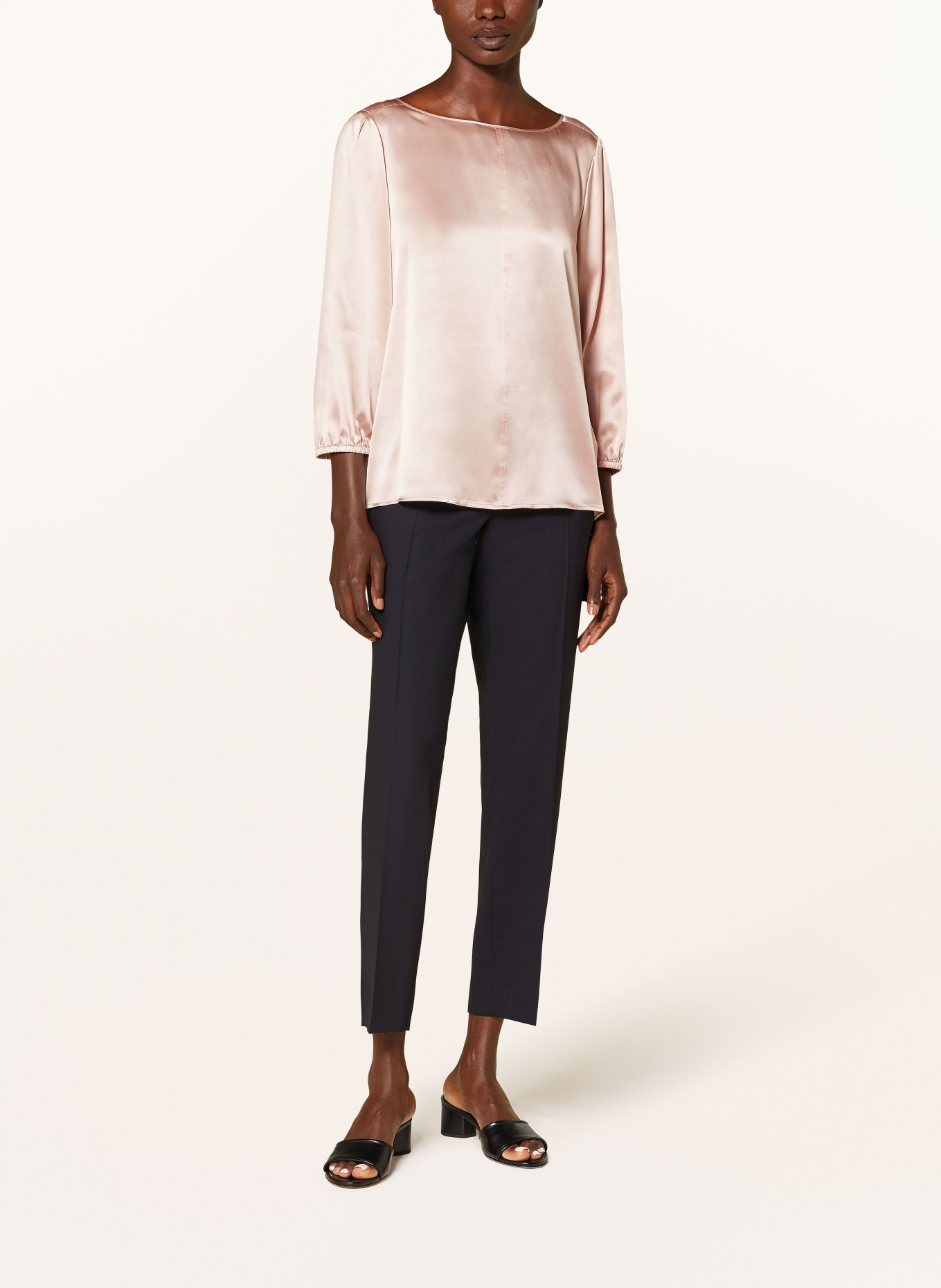 MARC CAIN Shirt blouse with 3/4 sleeves: 168 bright rosewater