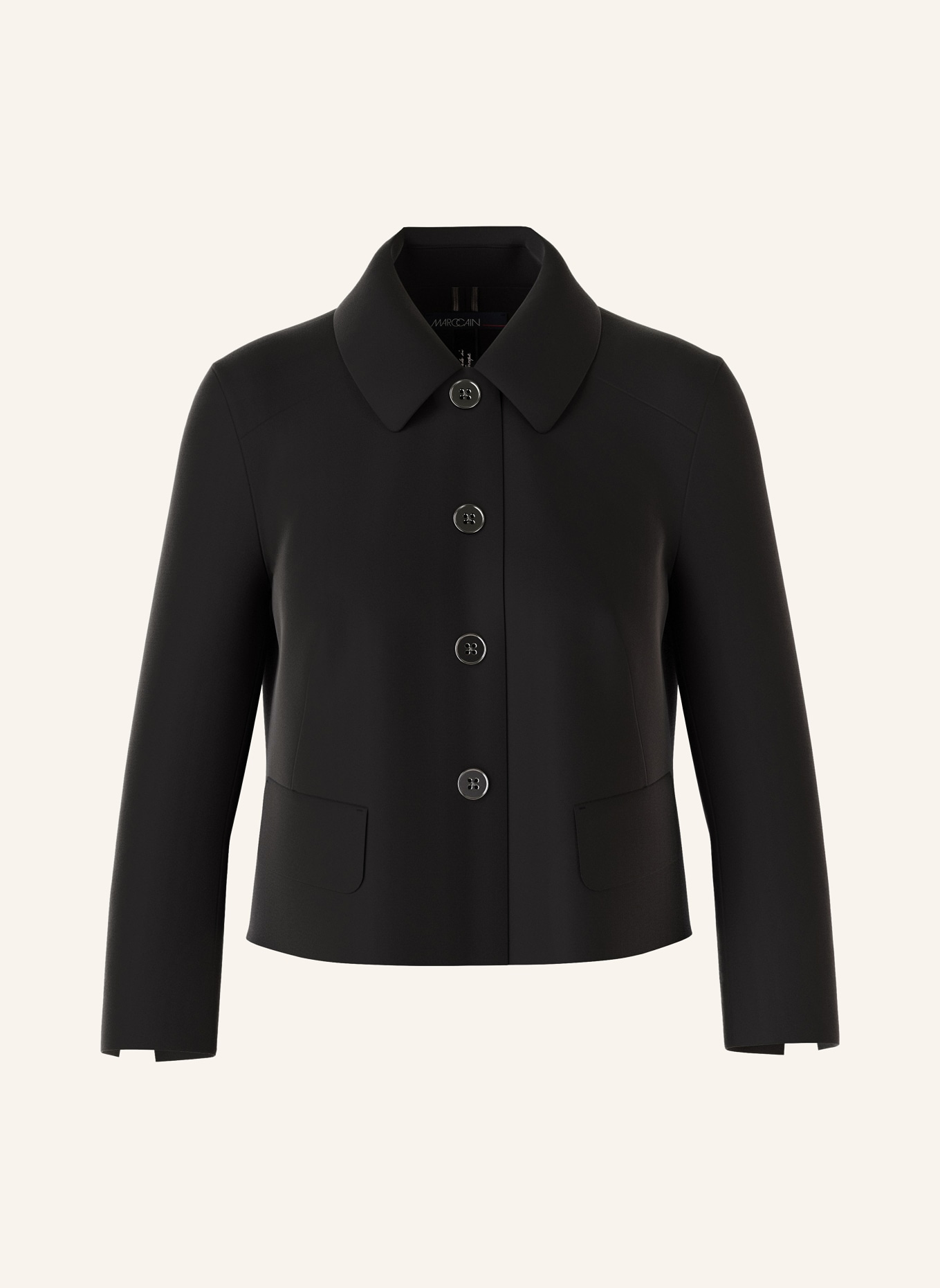 MARC CAIN Boxy jacket in jersey, Color: 900 BLACK (Image 1)