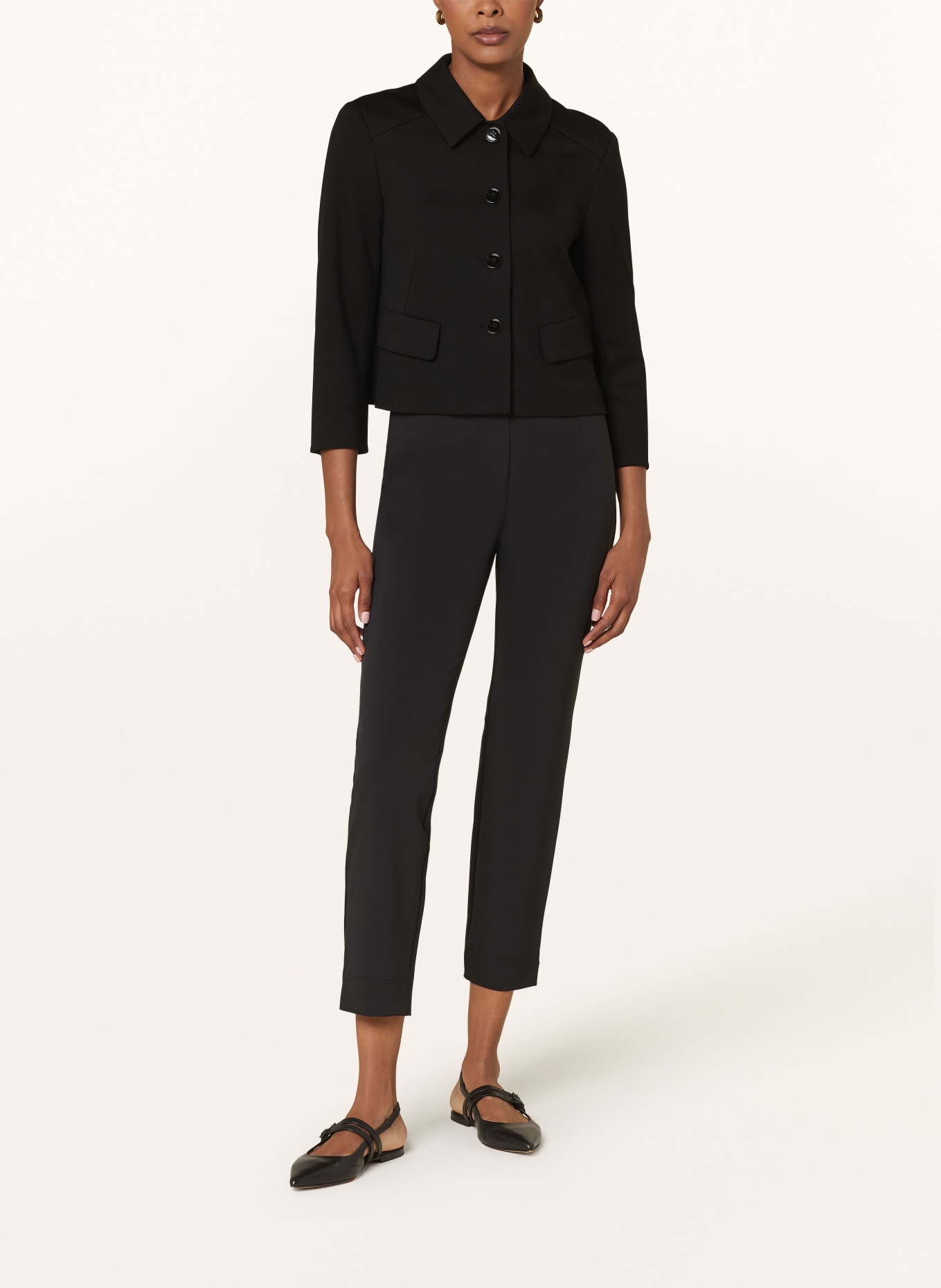 MARC CAIN Boxy jacket in jersey, Color: 900 BLACK (Image 2)