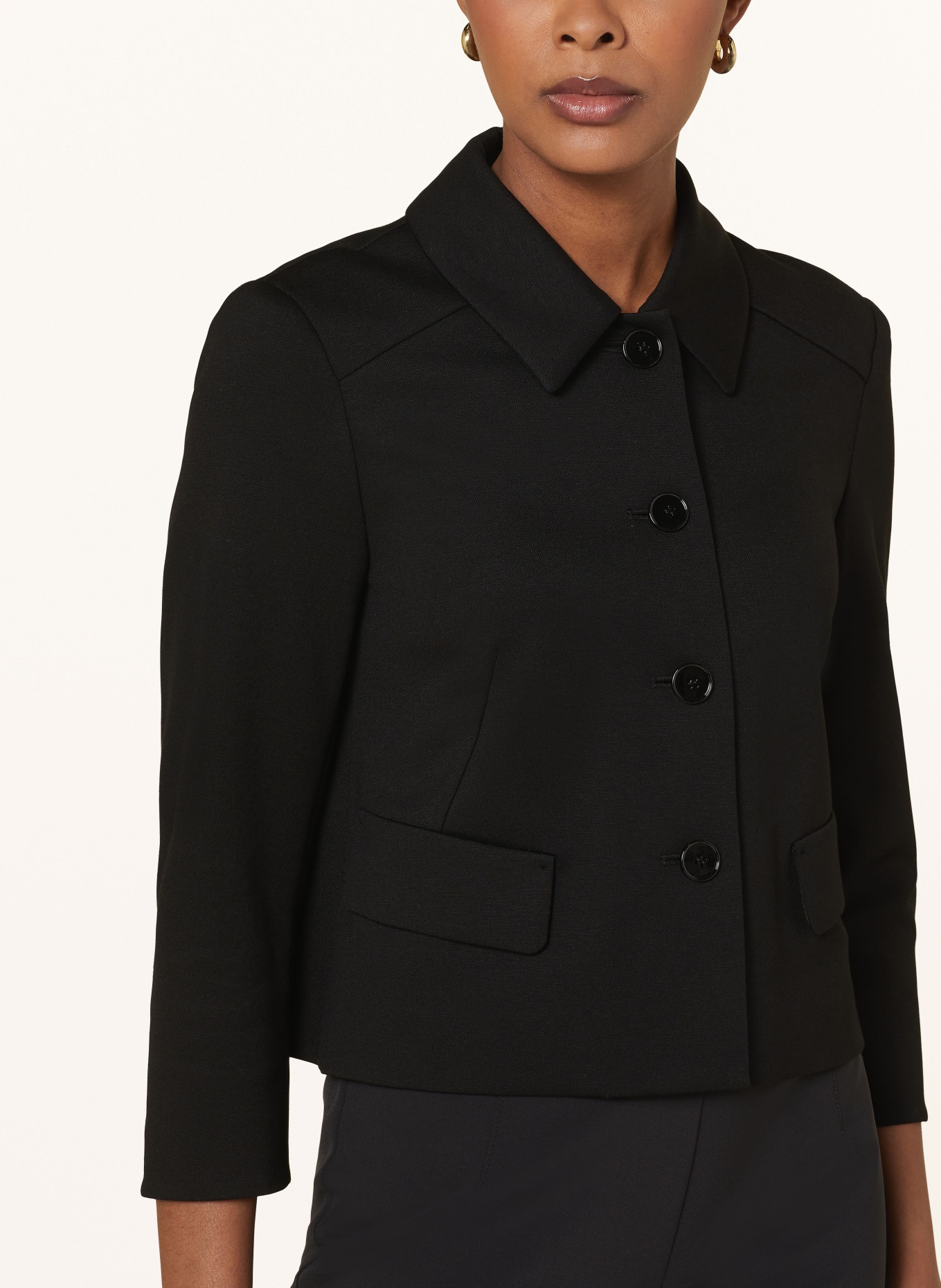 MARC CAIN Boxy jacket in jersey, Color: 900 BLACK (Image 4)