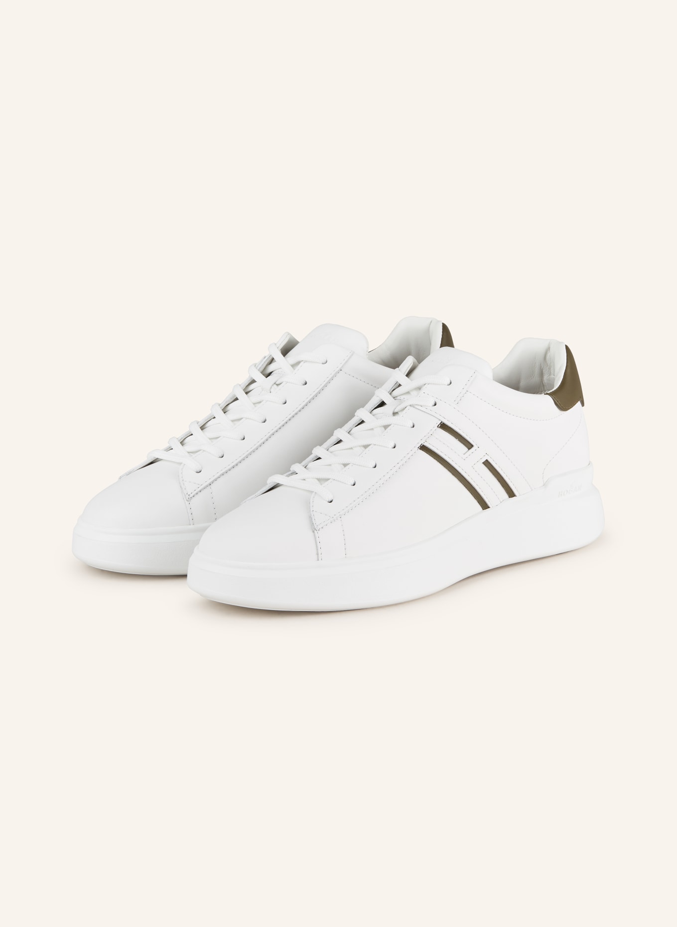 HOGAN Sneakers H580, Color: WHITE/ KHAKI (Image 1)