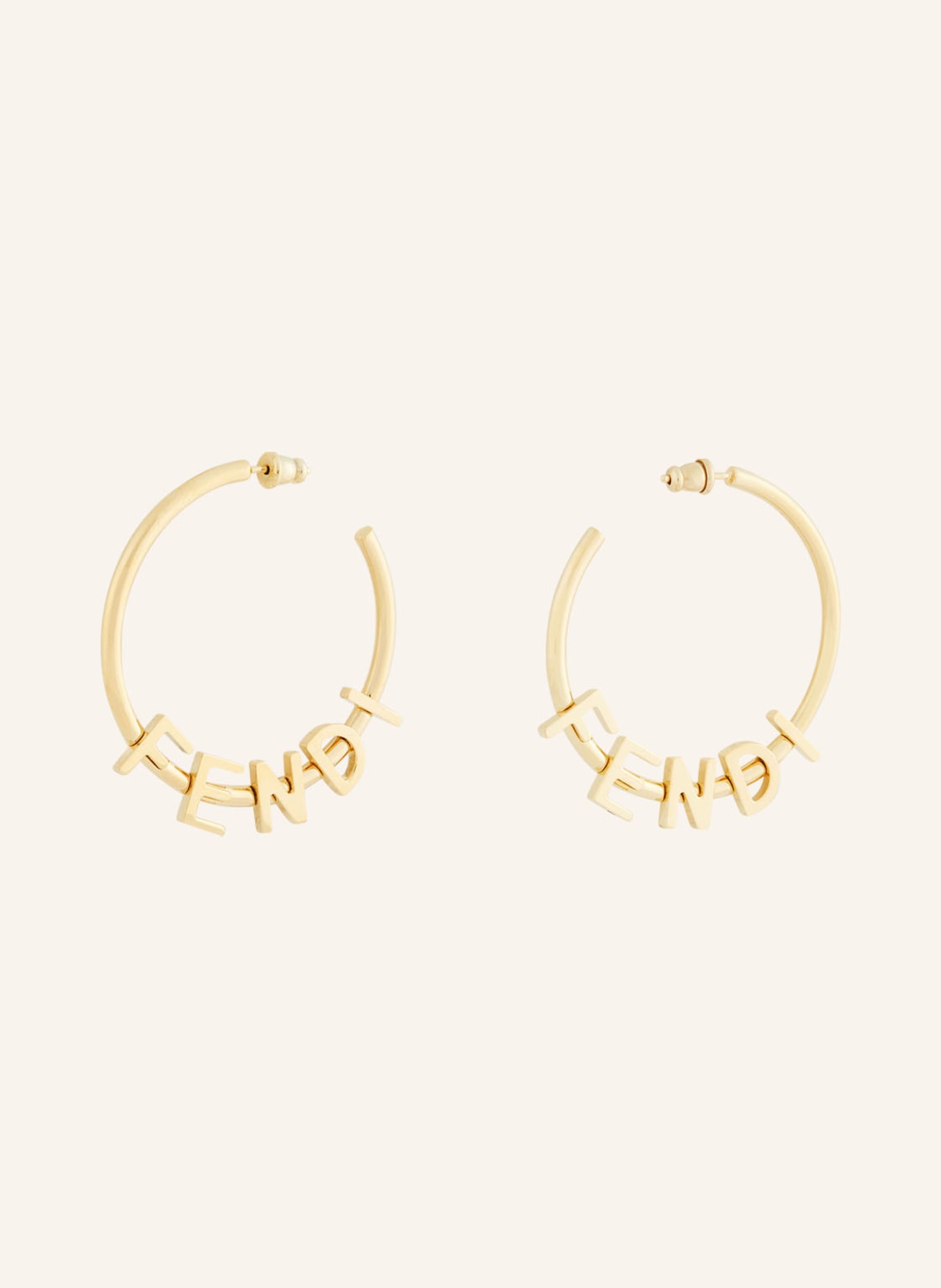 Fendi gold hoop earrings discount