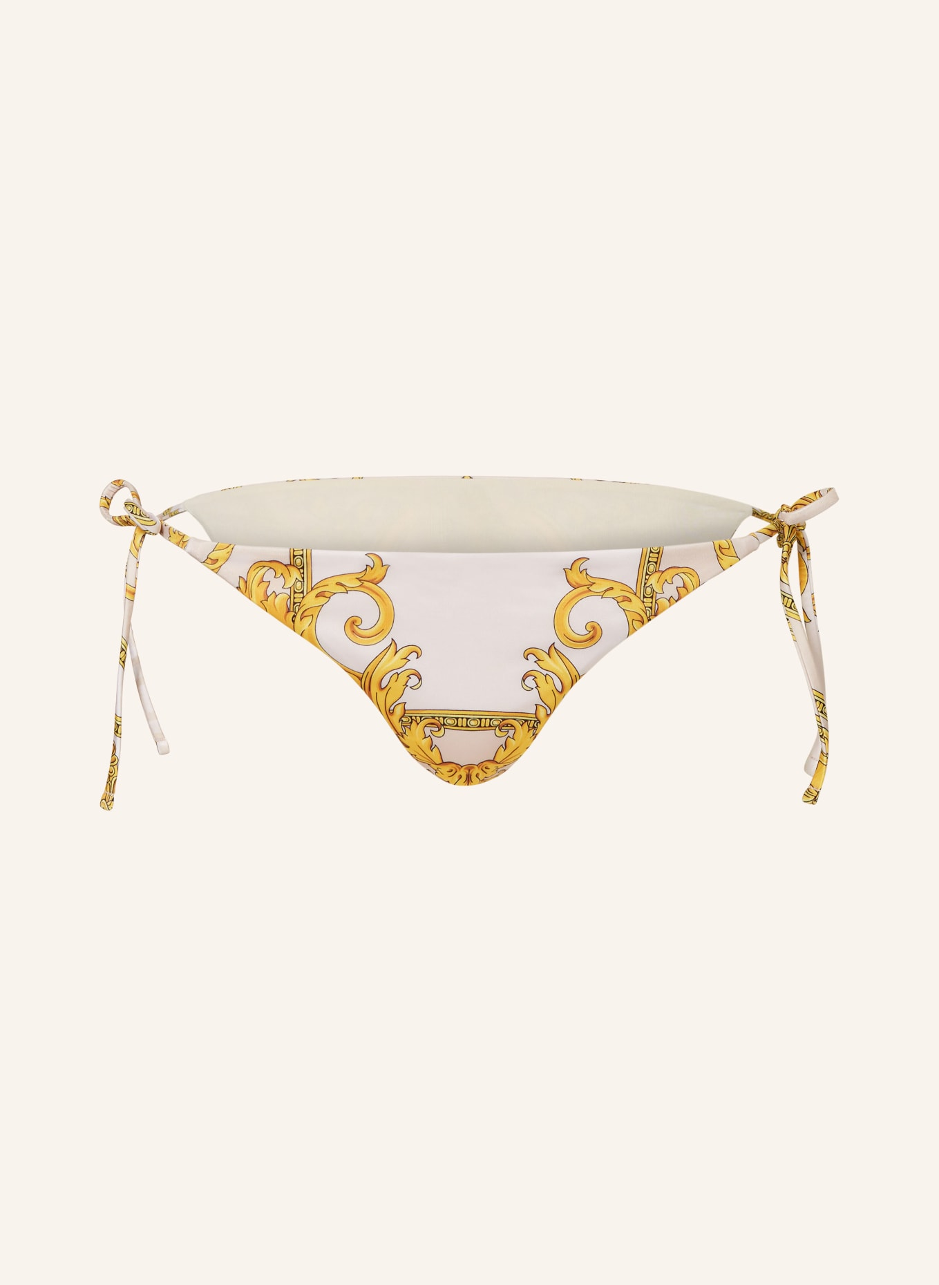 VERSACE Triangel-Bikini-Hose HERITAGE: CREME/ DUNKELGELB