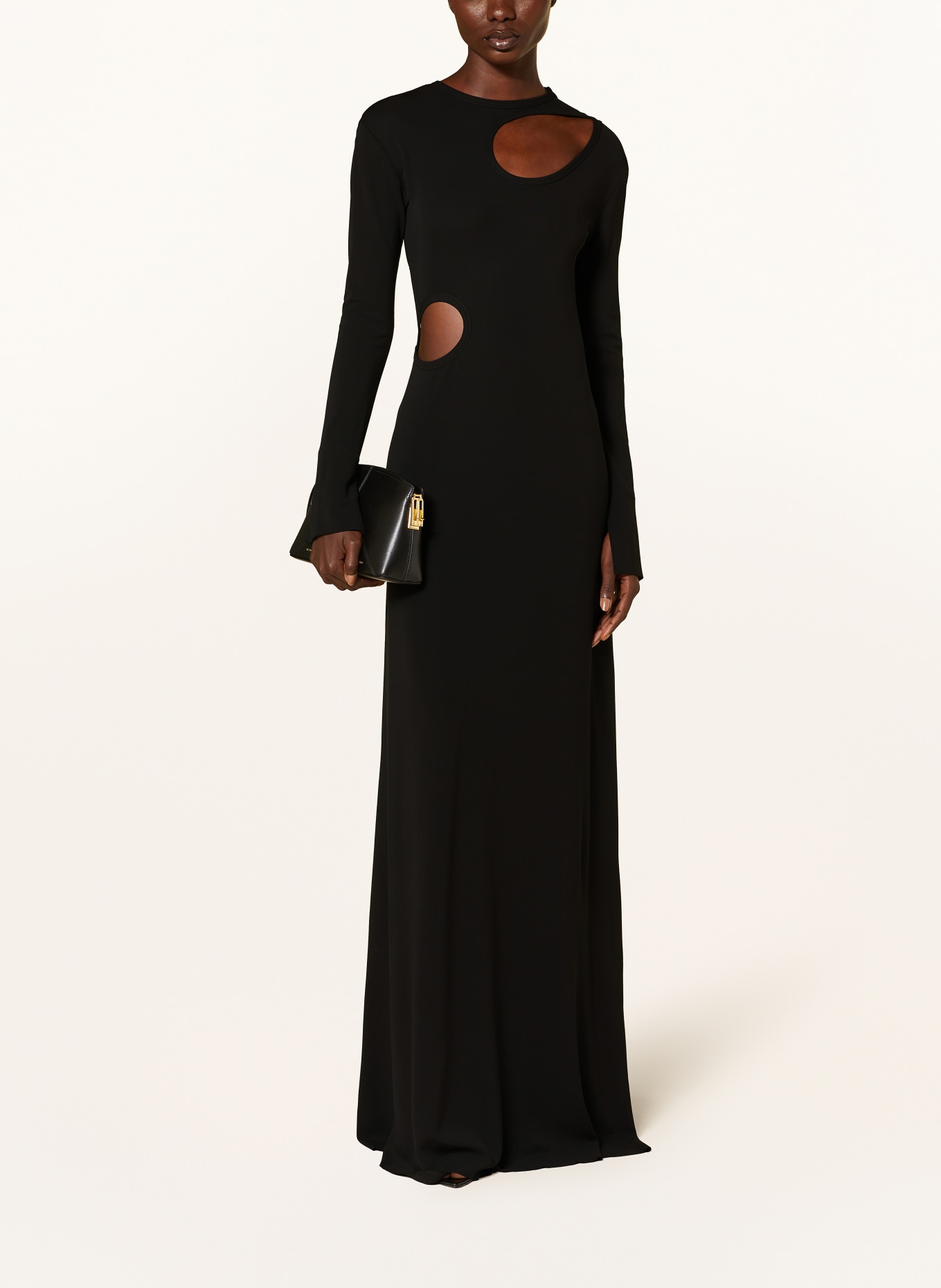 ワンピース VICTORIA BECKHAM BLACK VISCOSE DRESS WITH CUT-OUT Victoria Beckham Black viscose dress with cut-out | TheDoubleF