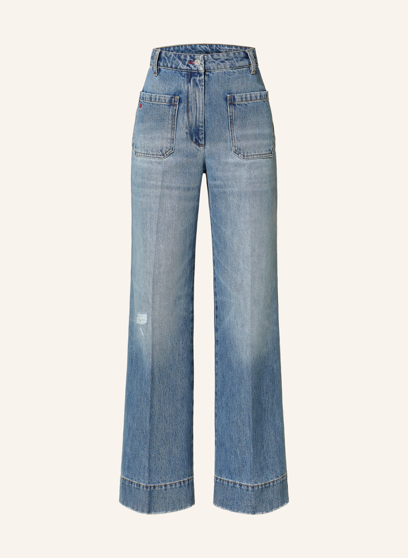 VICTORIABECKHAM Jeansy flare ALINA, Kolor: 8949 WORN BLUE WASH (Obrazek 1)