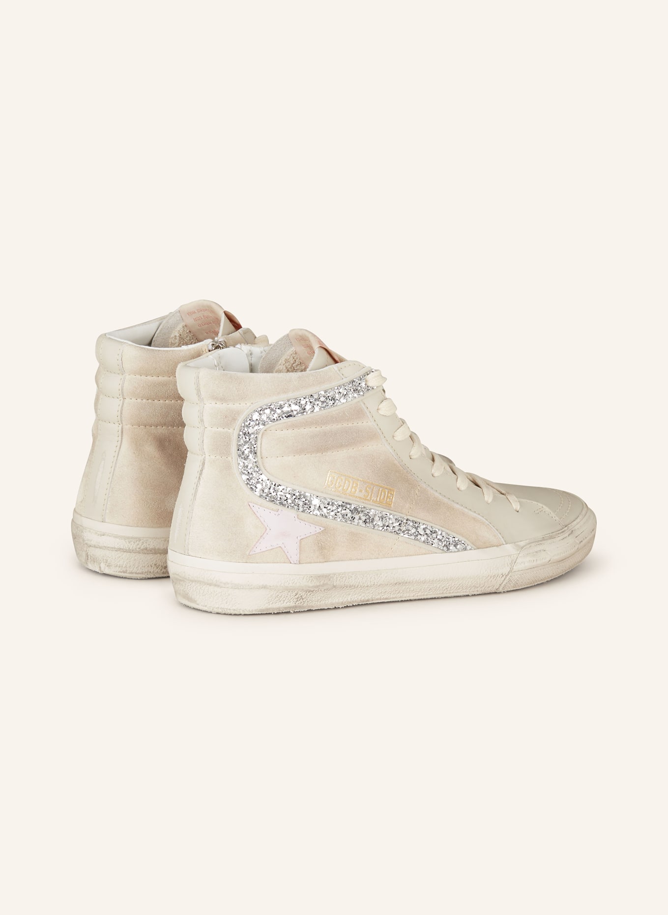 GOLDEN GOOSE Hightop-Sneaker SLIDE: HELLGRAU