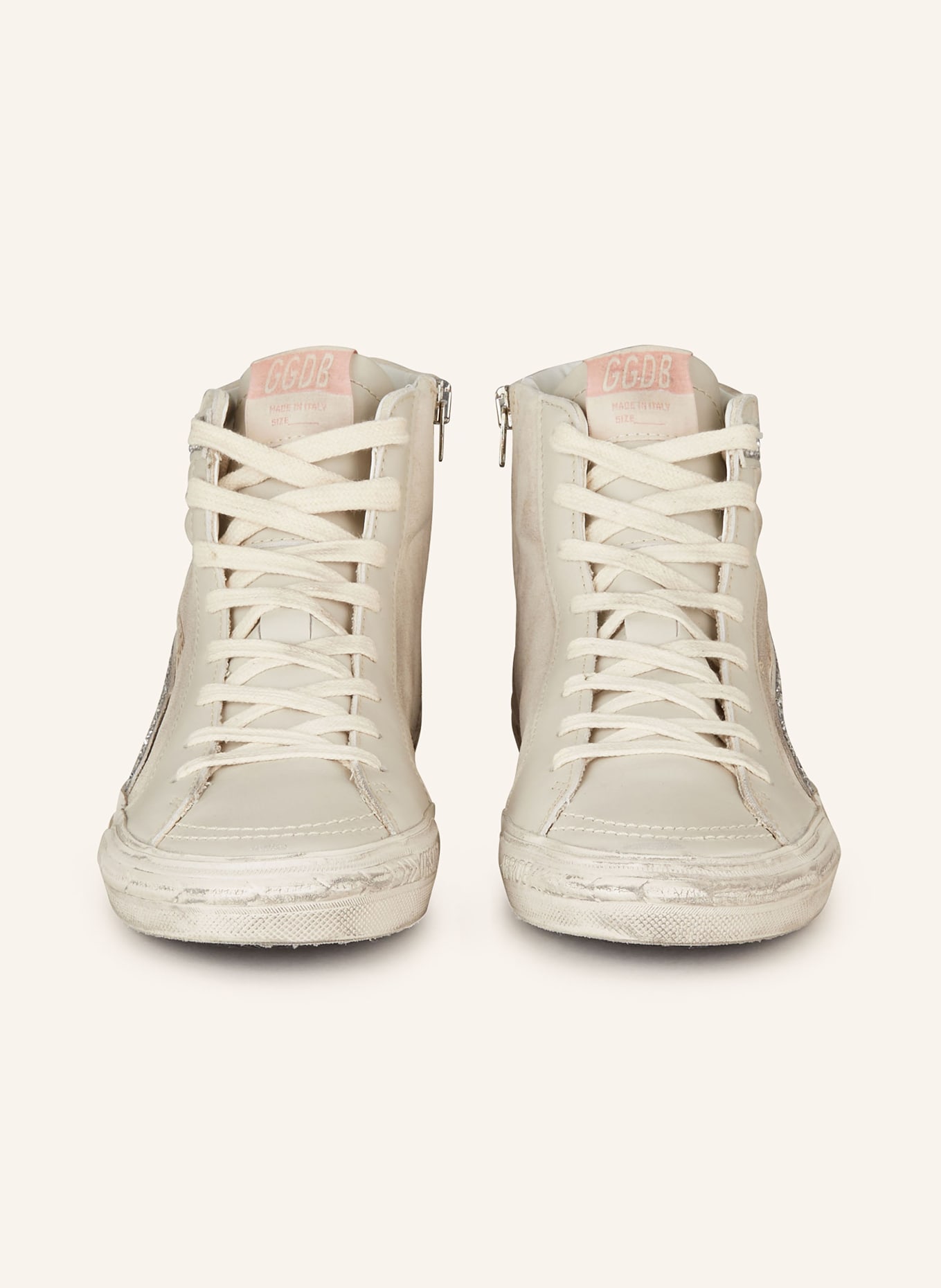 GOLDEN GOOSE Hightop-Sneaker SLIDE: HELLGRAU