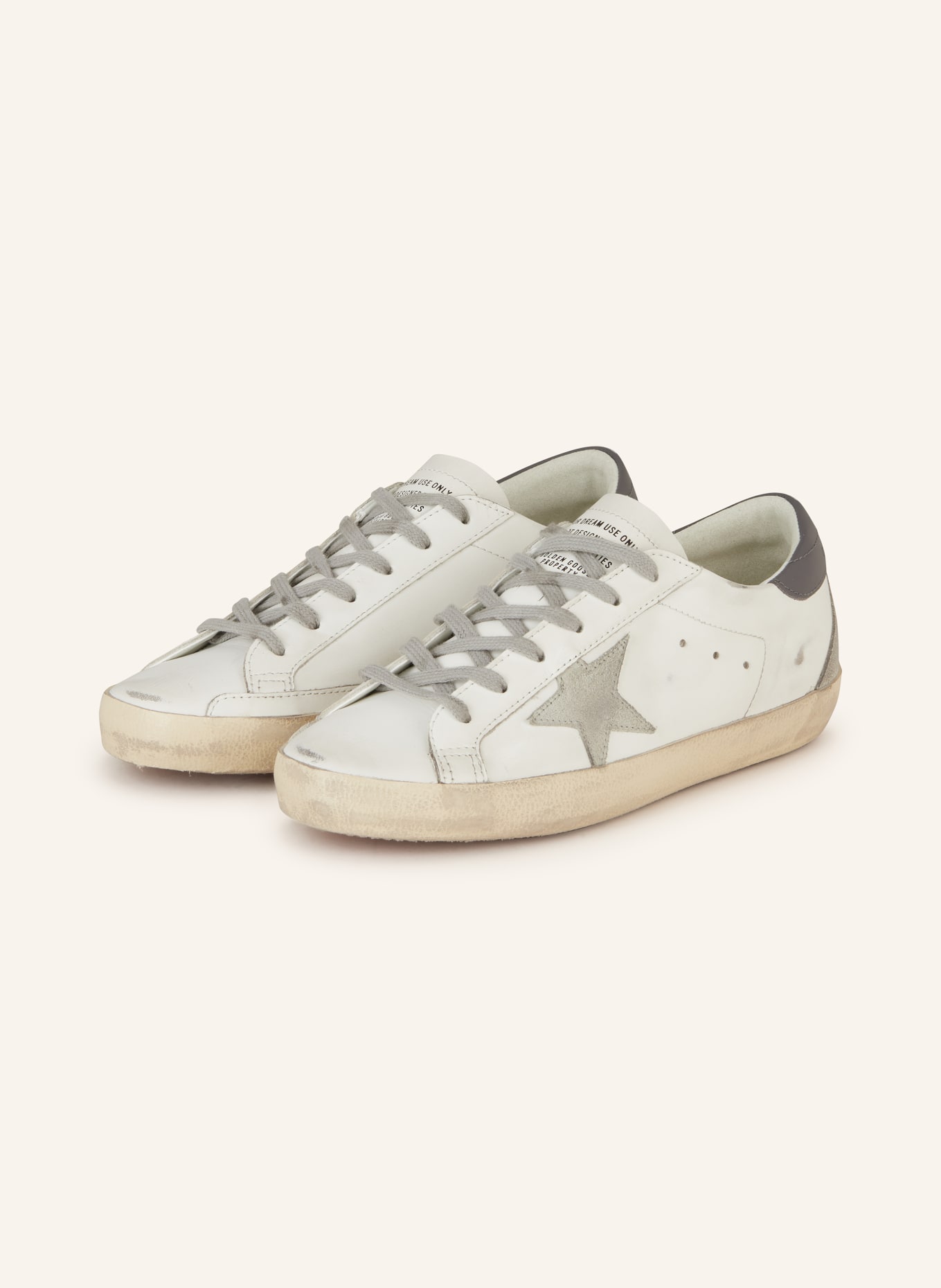 GOLDEN GOOSE Sneaker SUPER-STAR, Farbe: WEISS/ GRAU/ DUNKELGRAU (Bild 1)