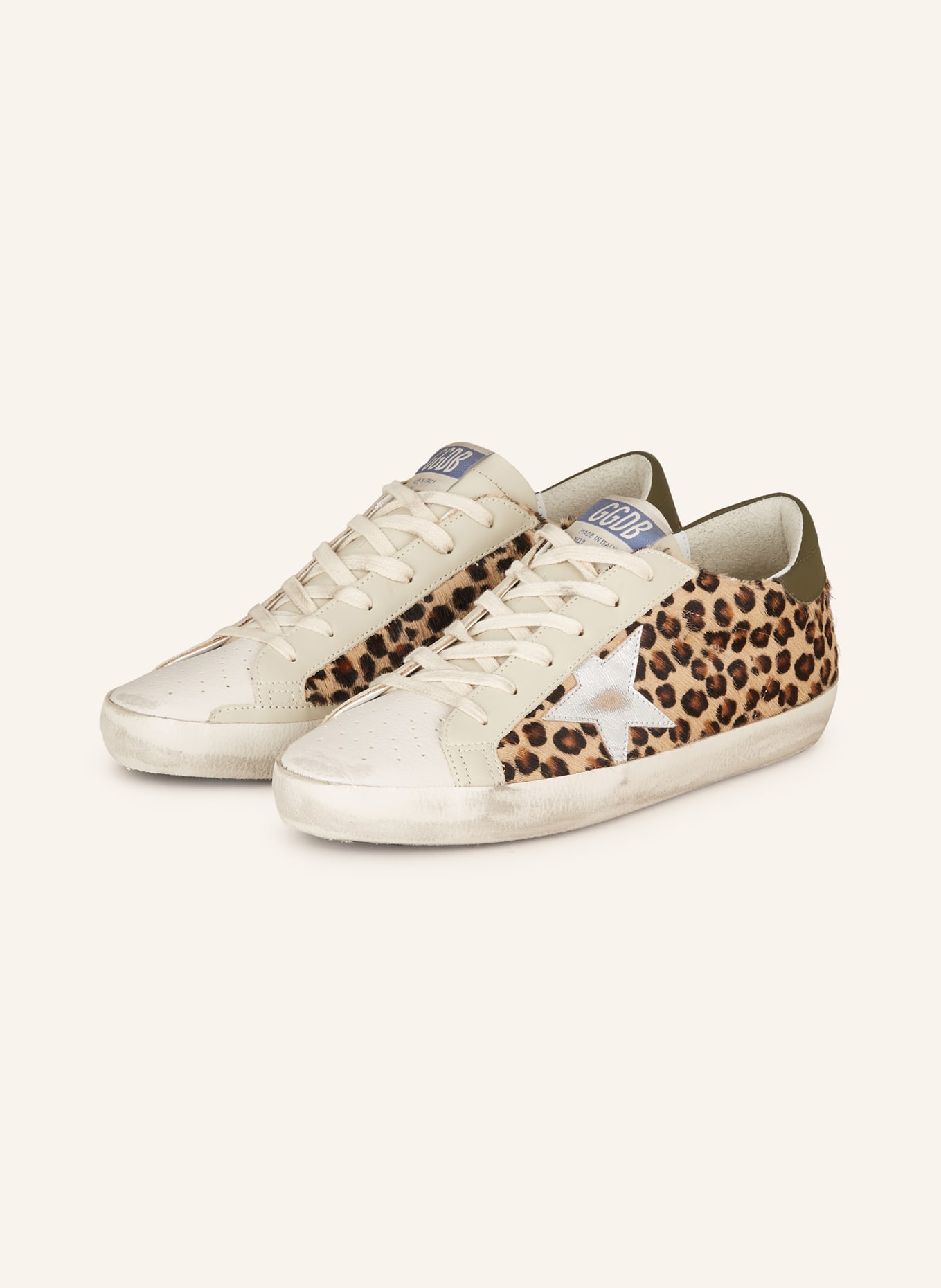 GOLDEN GOOSE Sneakers SUPER-STAR: LIGHT BROWN / BROWN / DARK BROWN
