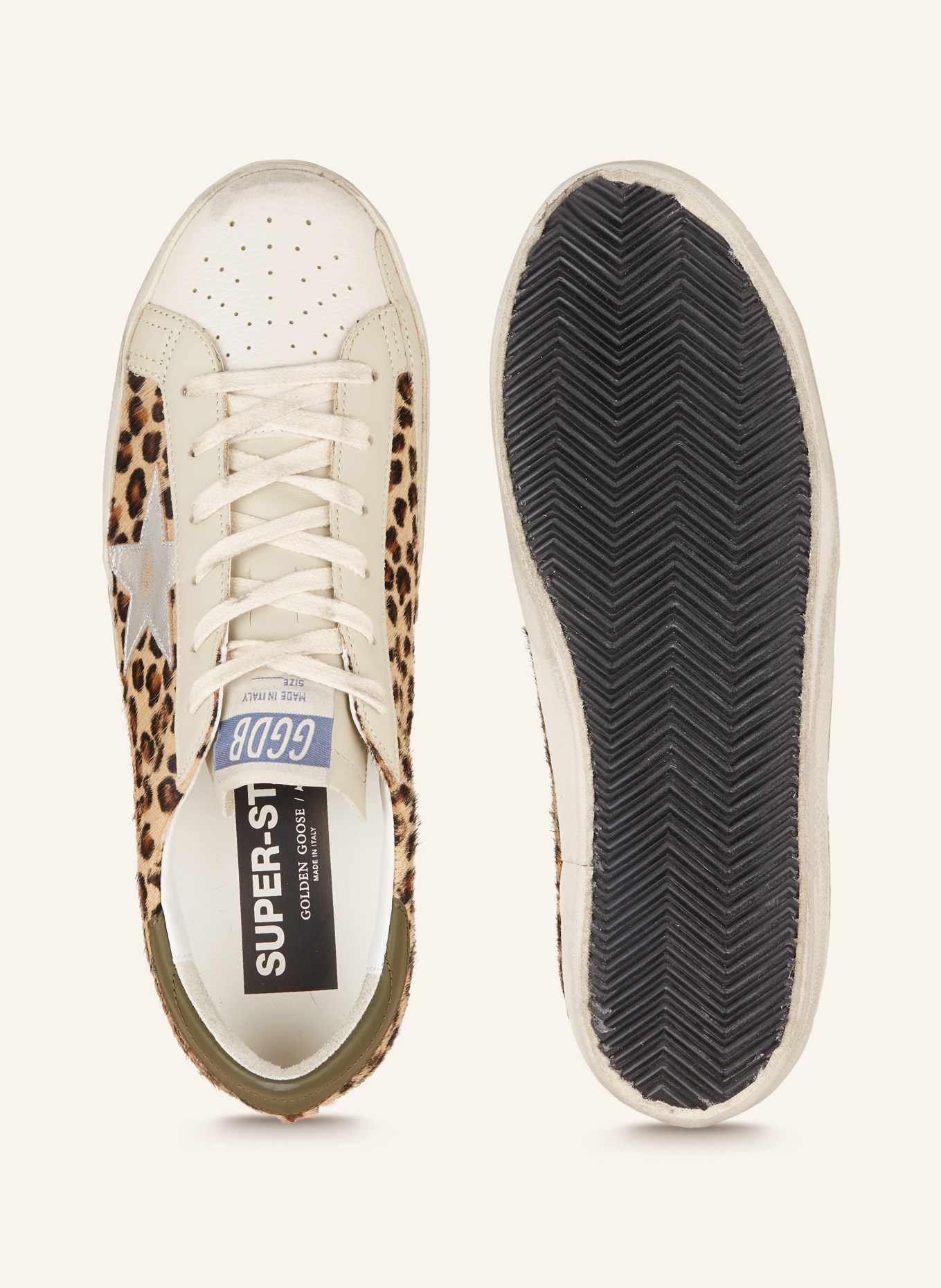 GOLDEN GOOSE Sneakers SUPER-STAR: LIGHT BROWN / BROWN / DARK BROWN