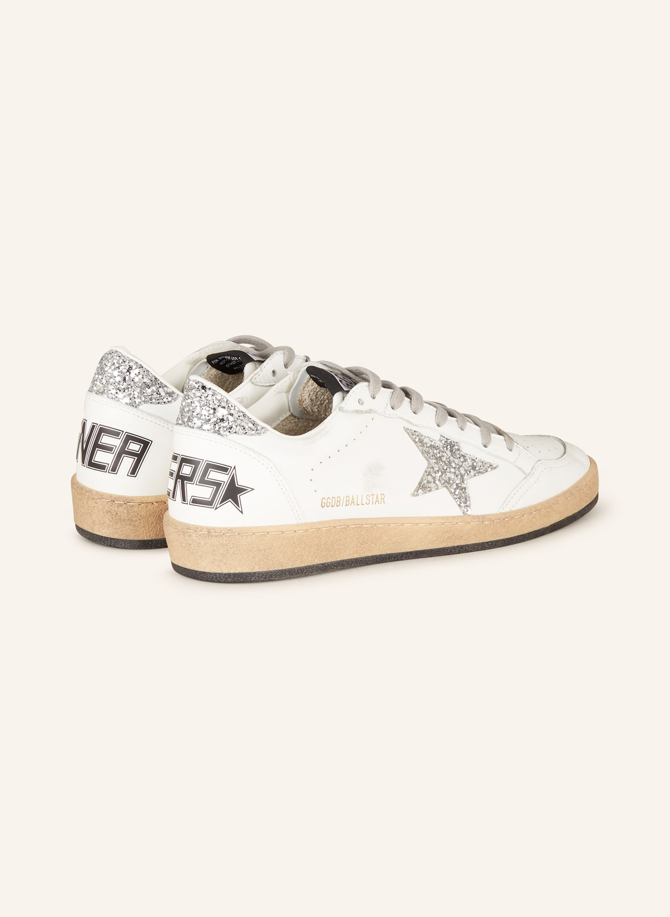 GOLDEN GOOSE Sneaker BALL STAR, Farbe: WEISS/ SILBER/ SCHWARZ (Bild 2)