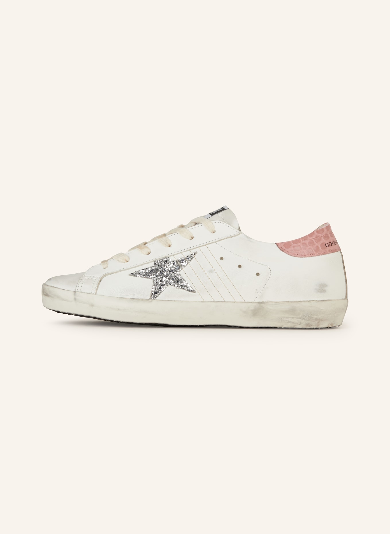 GOLDEN GOOSE Sneaker SUPER-STAR, Farbe: WEISS/ ROSA (Bild 4)