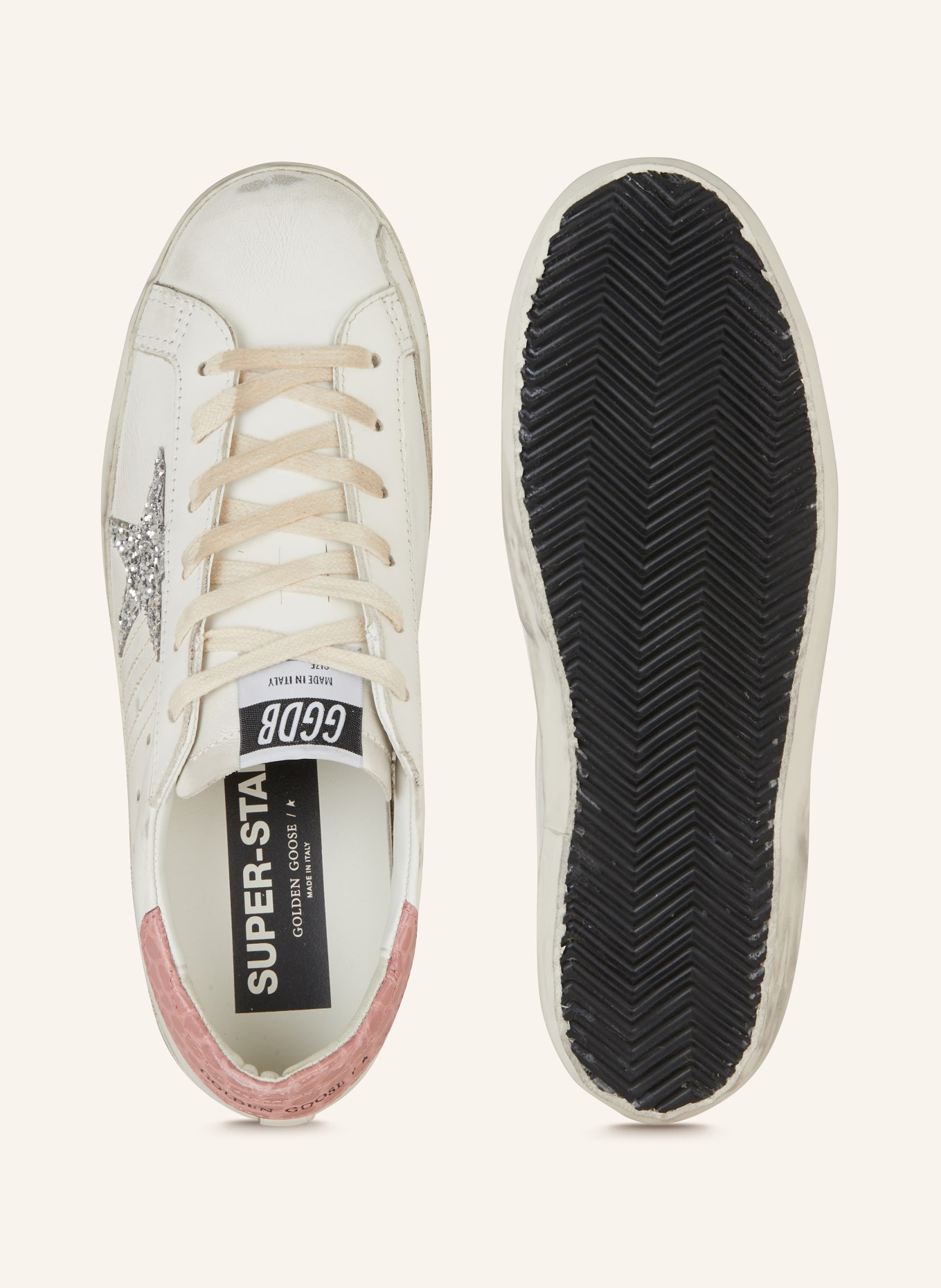 GOLDEN GOOSE Sneaker SUPER-STAR, Farbe: WEISS/ ROSA (Bild 5)