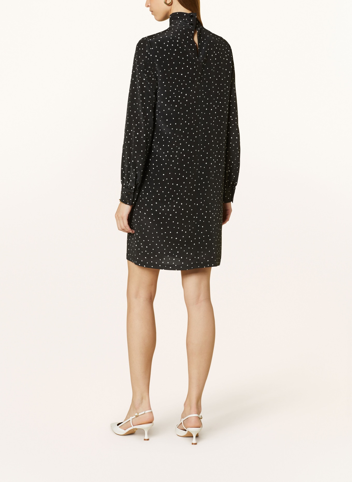 Max Mara STUDIO Silk dress VISIR: BLACK / WHITE