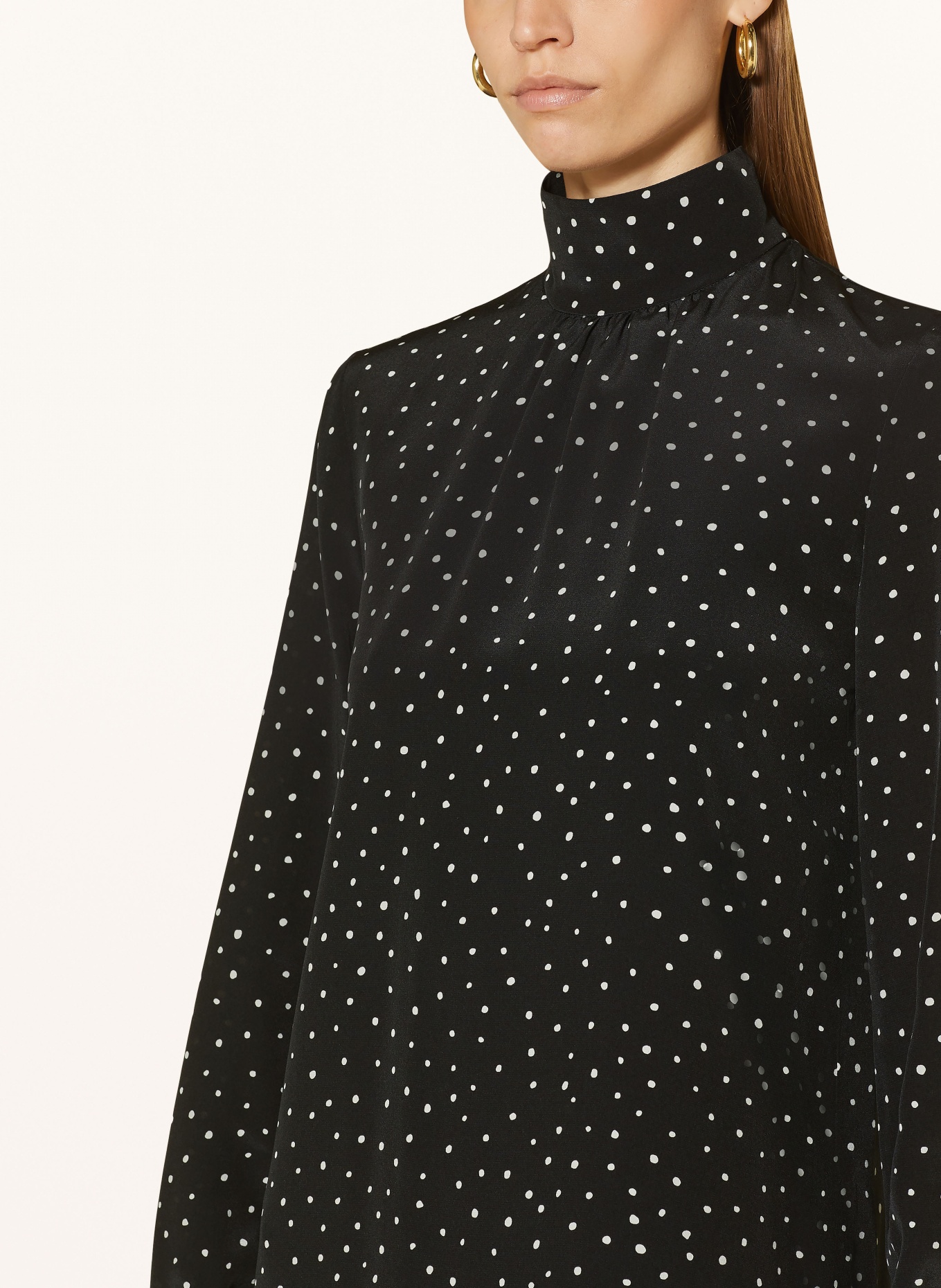 Max Mara STUDIO Silk dress VISIR: BLACK / WHITE