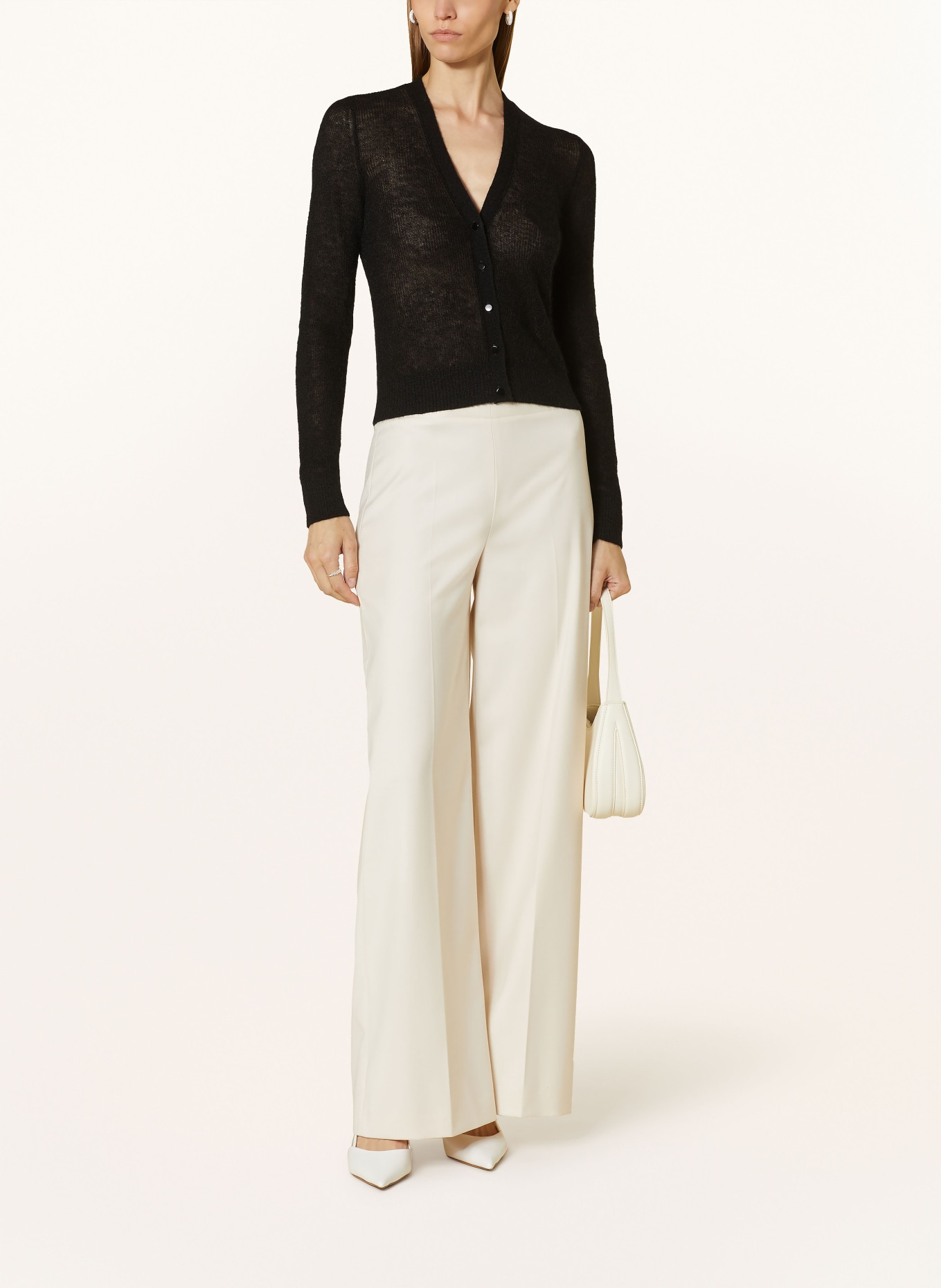 Max Mara STUDIO Strickjacke RAMO mit Mohair, Farbe: SCHWARZ (Bild 2)