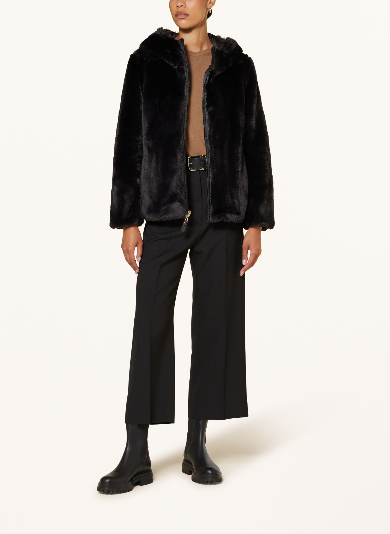 Max Mara The Cube Reversible quilted jacket FLINN with faux fur