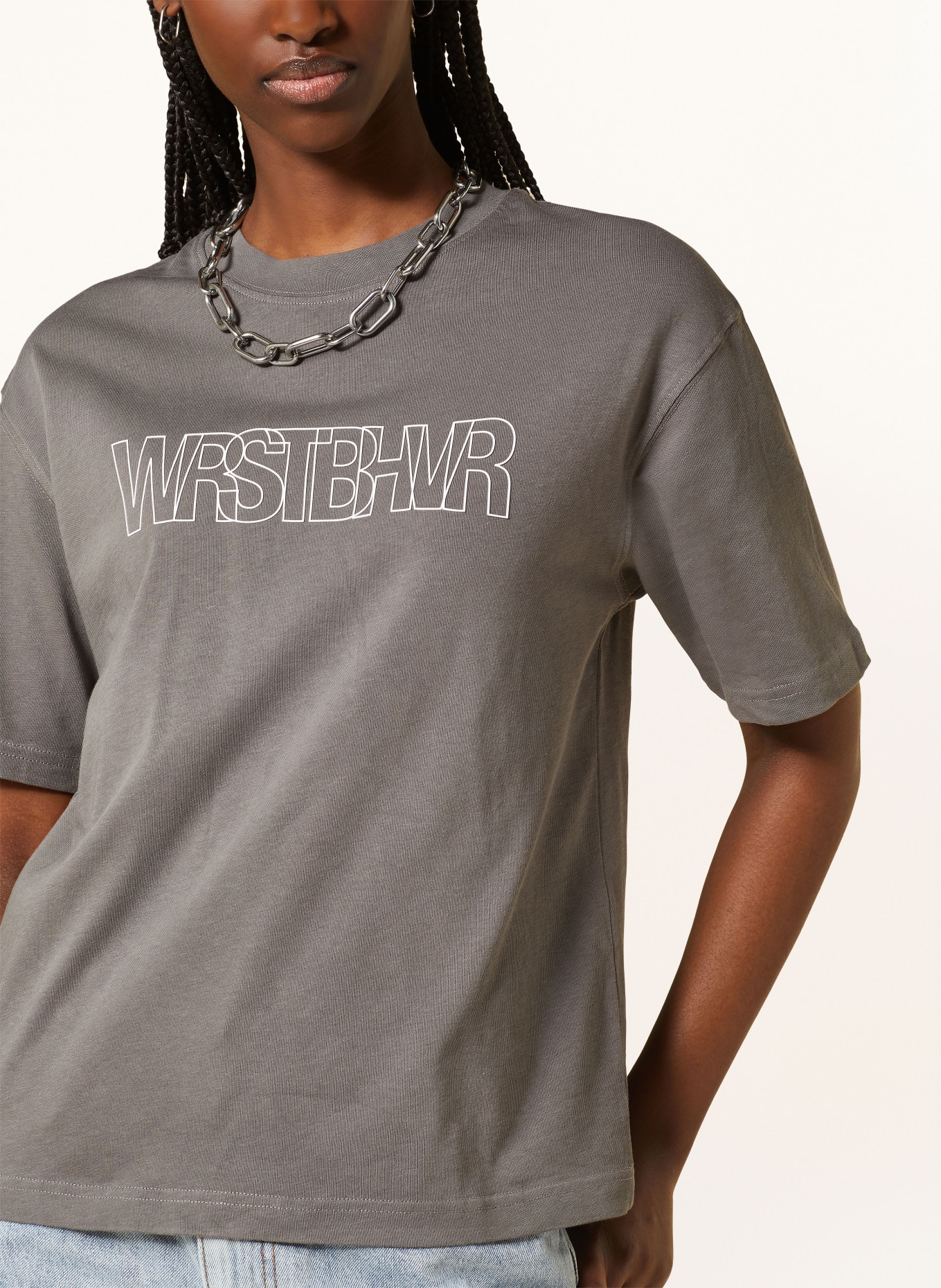 WRSTBHVR T-shirt MARLIES, Color: GRAY (Image 4)