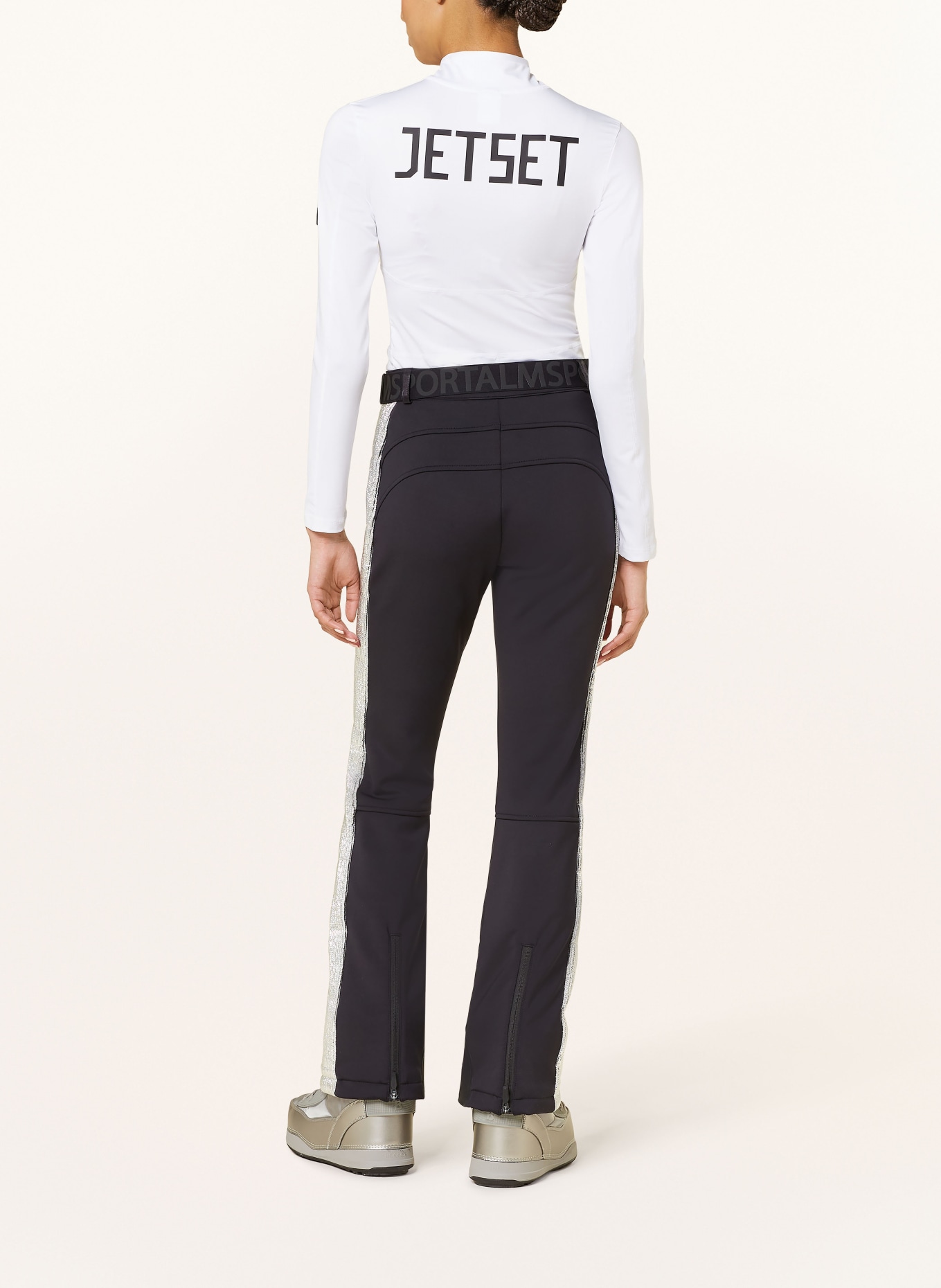 SPORTALM Softshell ski pants: BLACK / SILVER