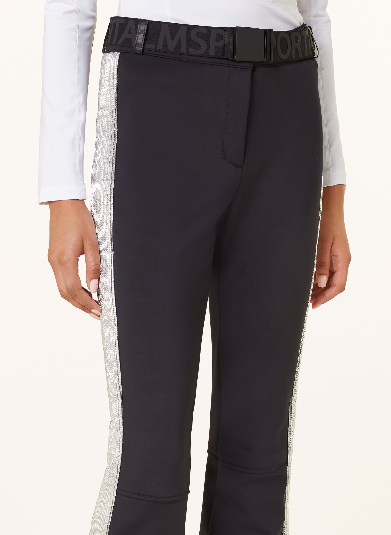 SPORTALM Softshell ski pants: BLACK / SILVER