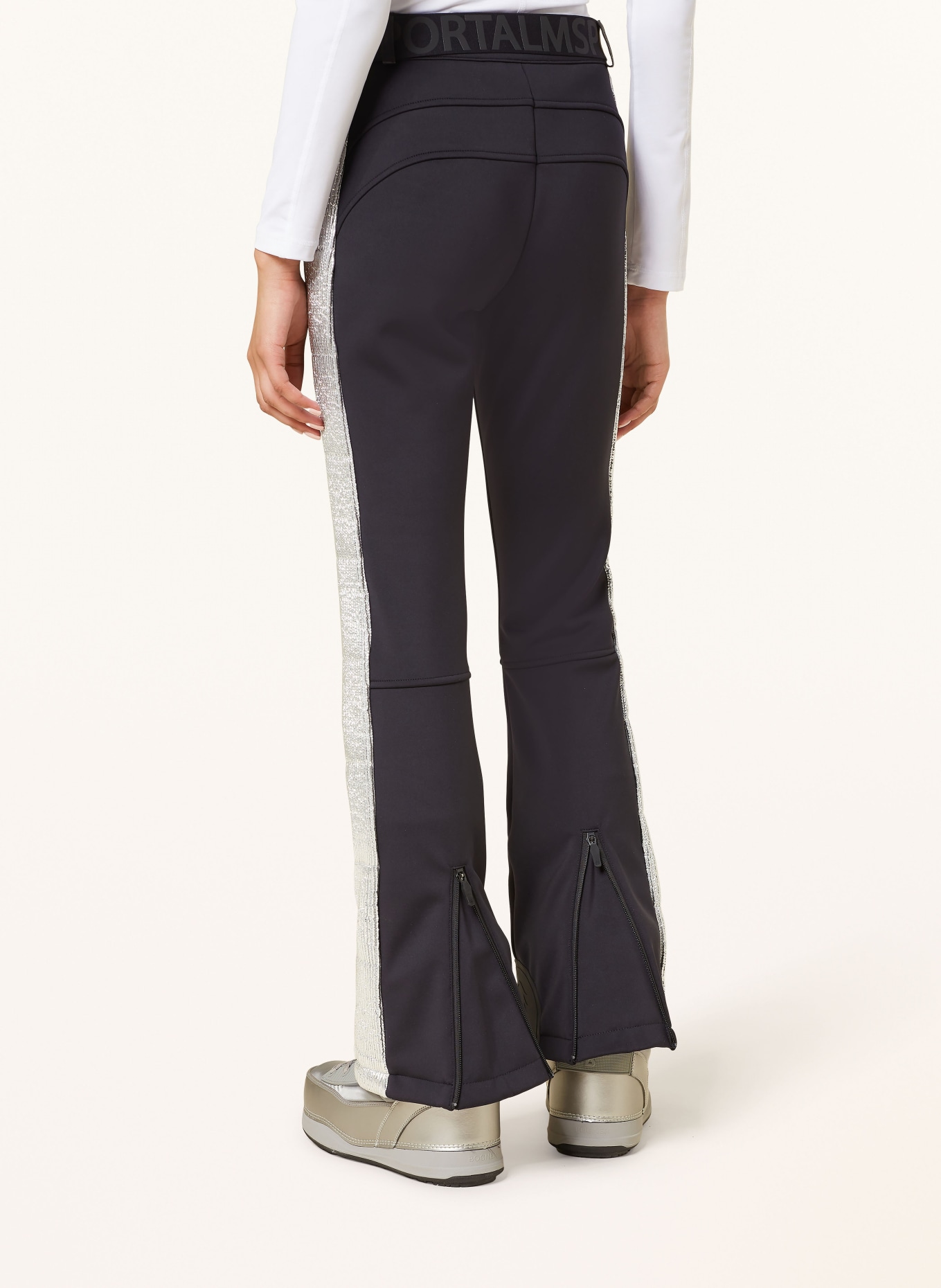 SPORTALM Softshell ski pants: BLACK / SILVER