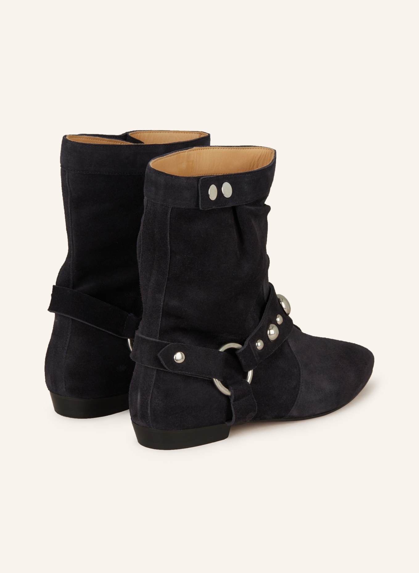 ISABEL MARANT Boots STANIA mit Nieten: DUNKELGRAU