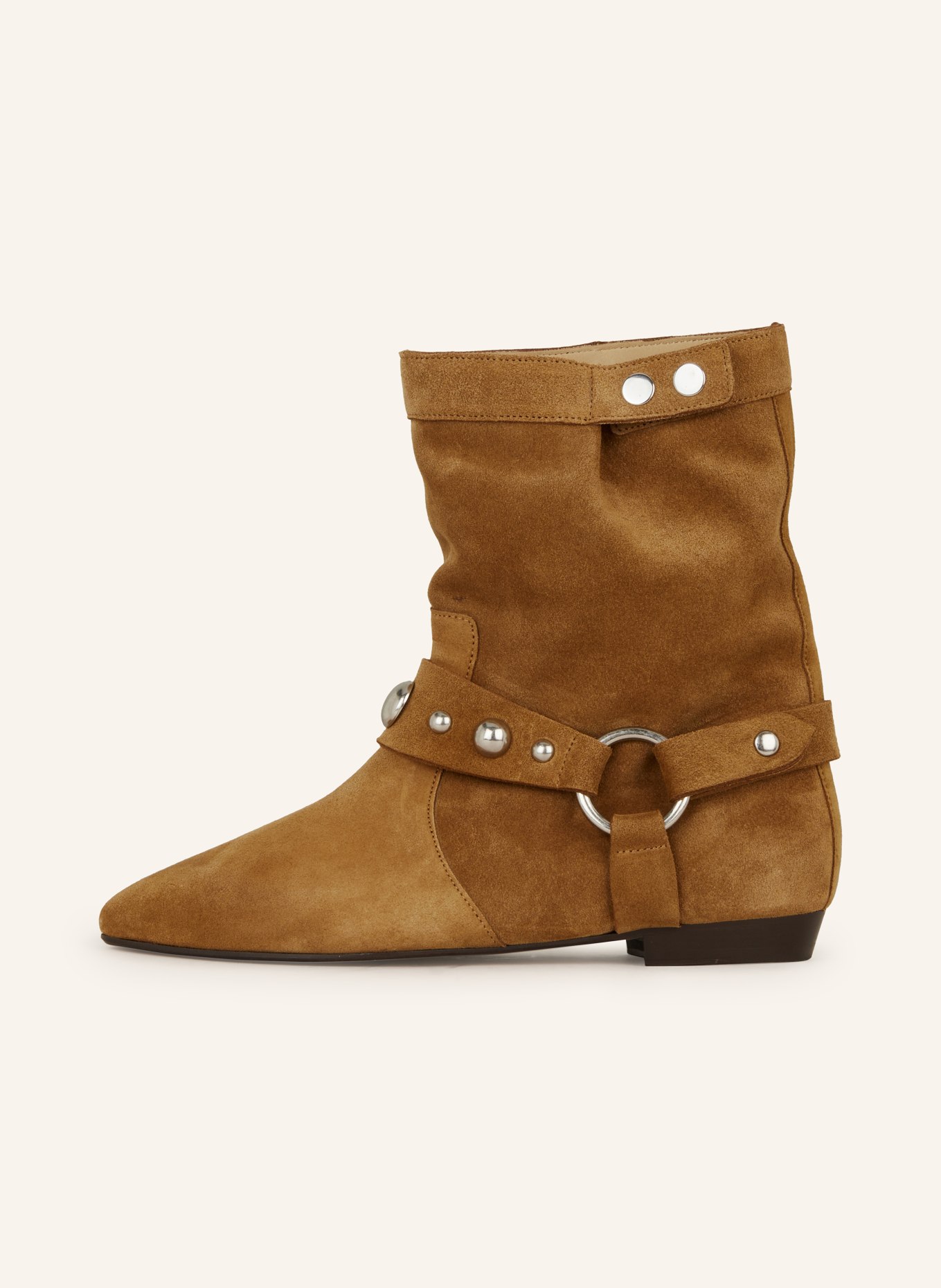 ISABEL MARANT Boots STANIA mit Nieten: COGNAC