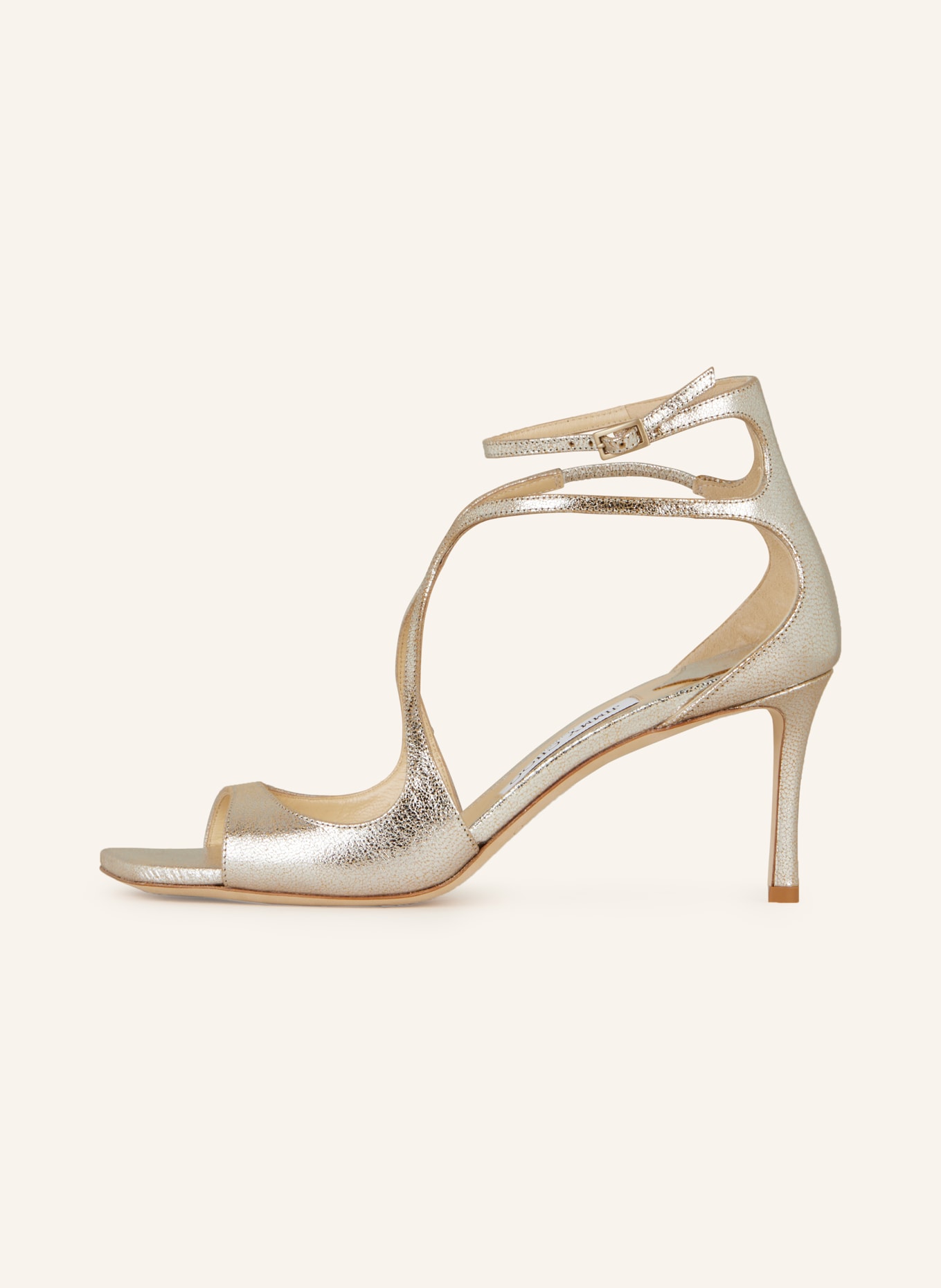 JIMMY CHOO Sandals AZIA 75: WHITE GOLD