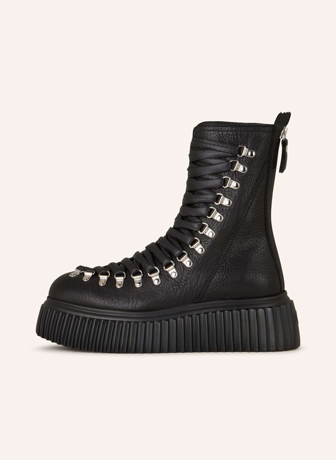 AGL Plateau-Schnürboots DROMO: SCHWARZ