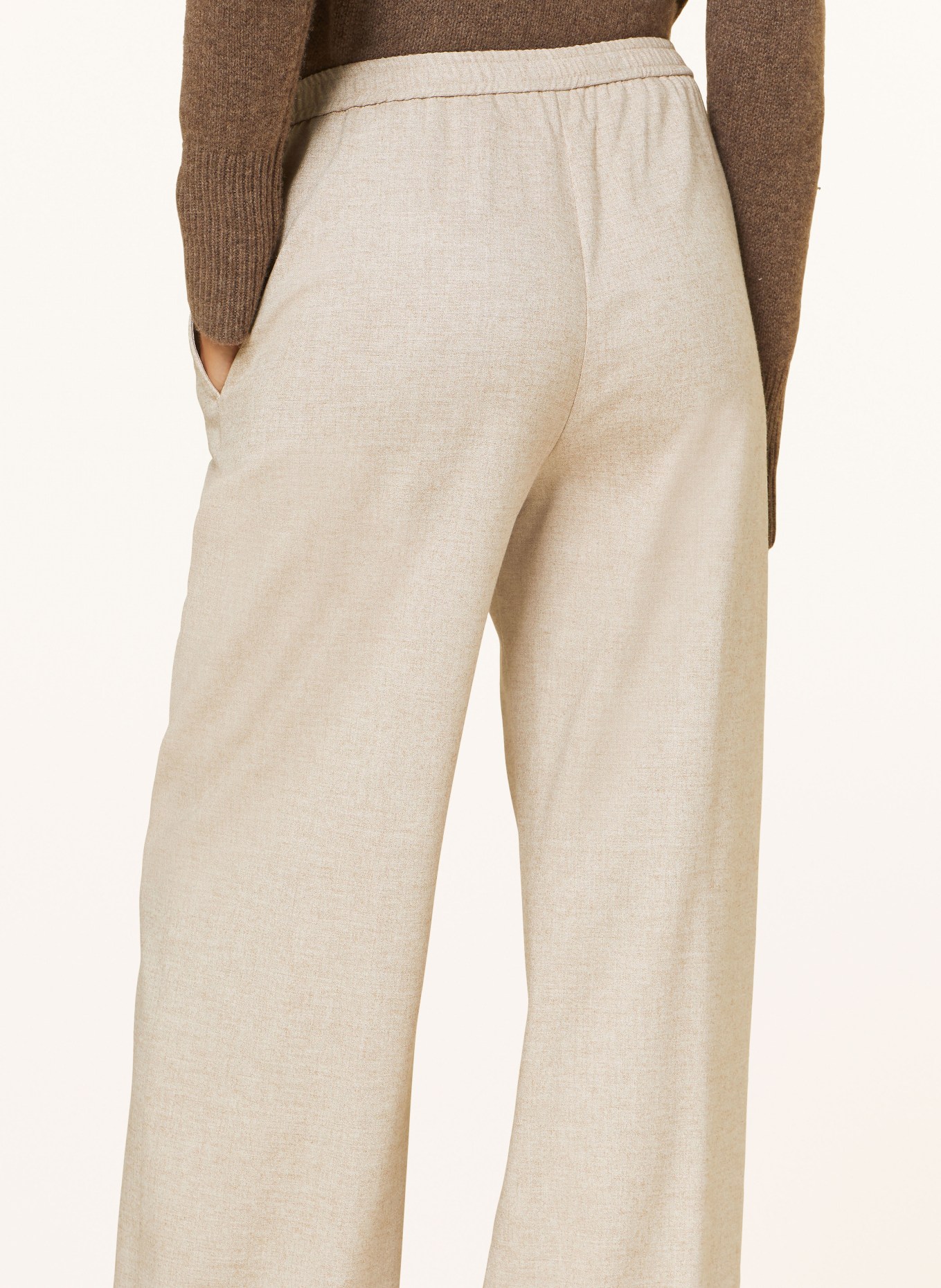 HERNO Wide leg trousers, Color: LIGHT BROWN (Image 5)