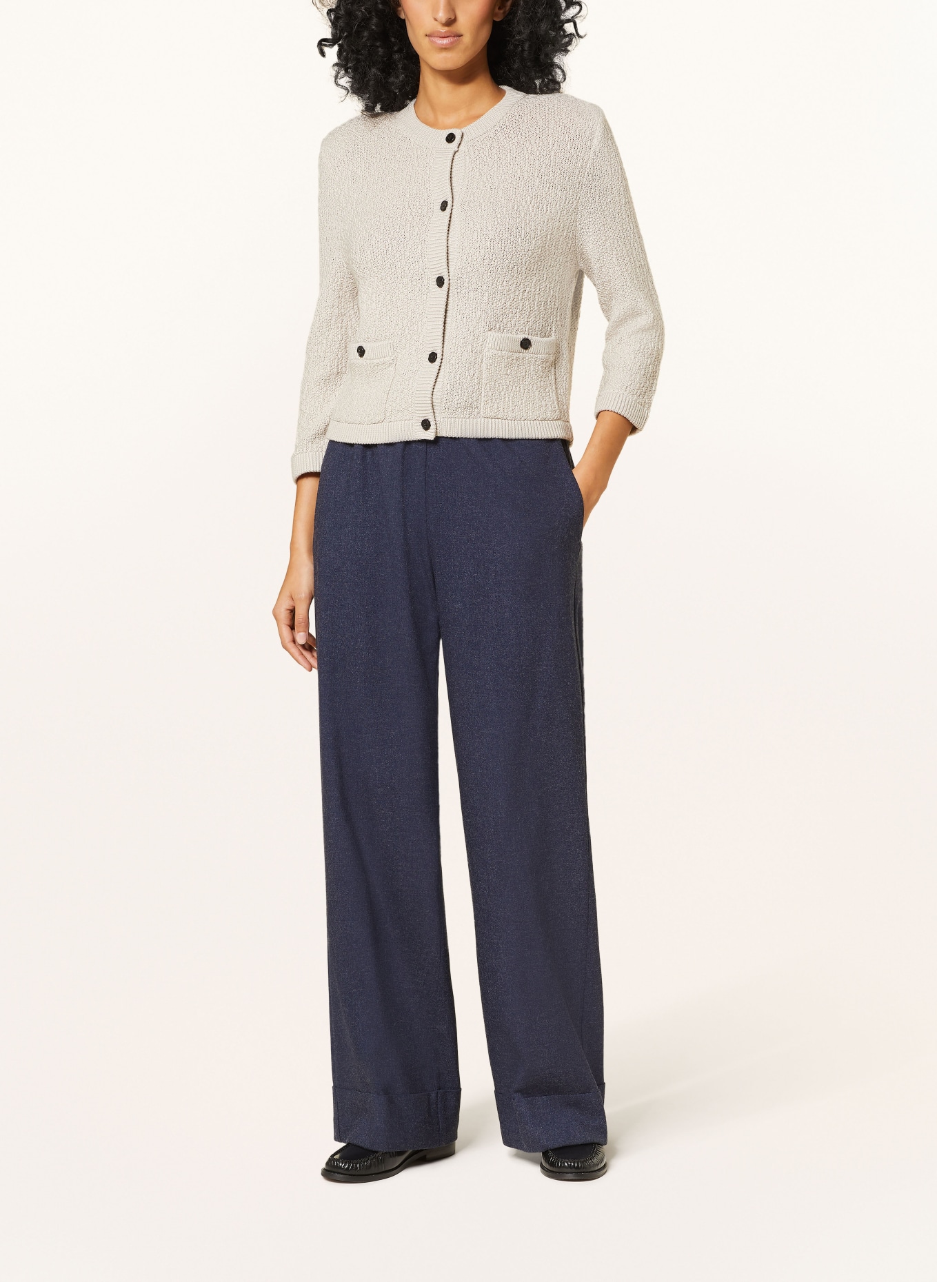 HERNO Wide leg trousers, Color: DARK BLUE (Image 2)