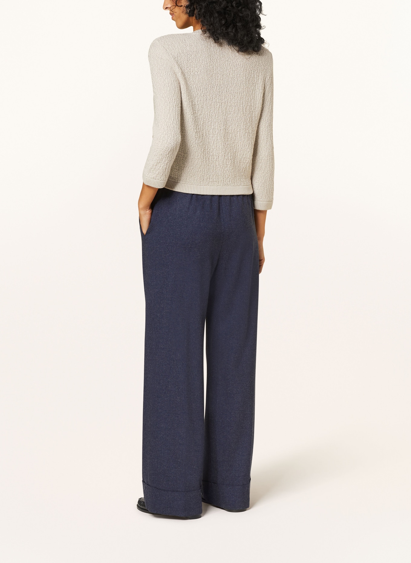 HERNO Wide leg trousers, Color: DARK BLUE (Image 3)