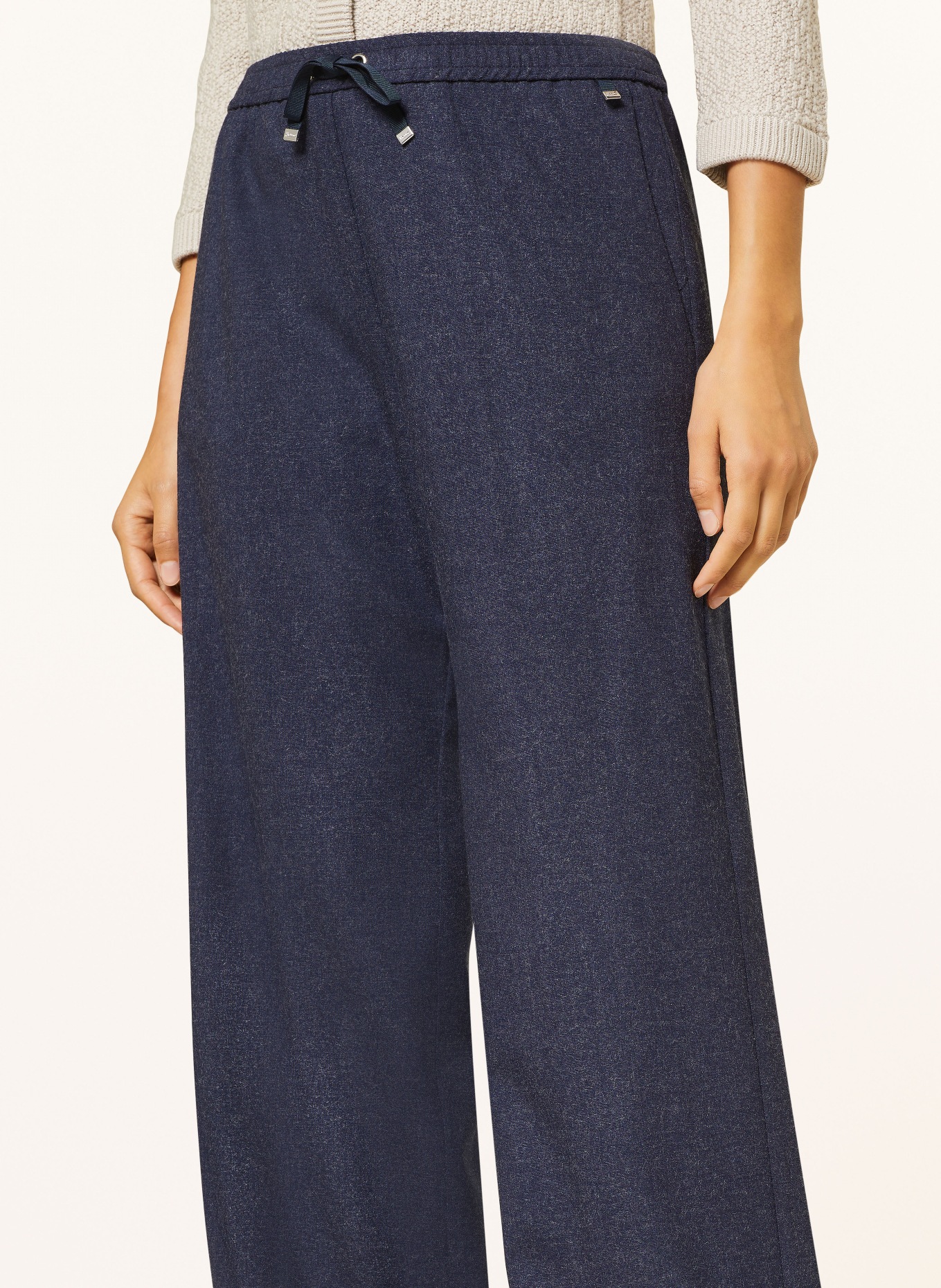 HERNO Wide leg trousers, Color: DARK BLUE (Image 5)