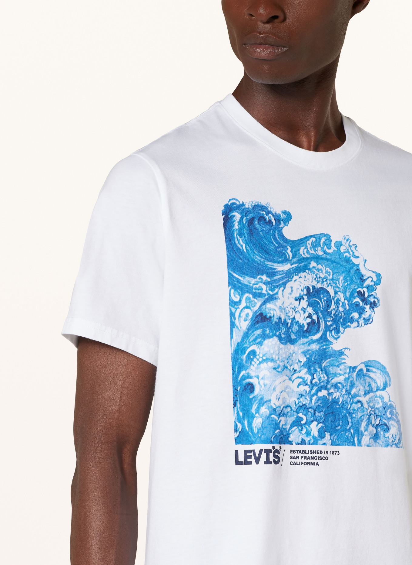 Levi's® T-shirt, Color: WHITE/ BLUE (Image 4)