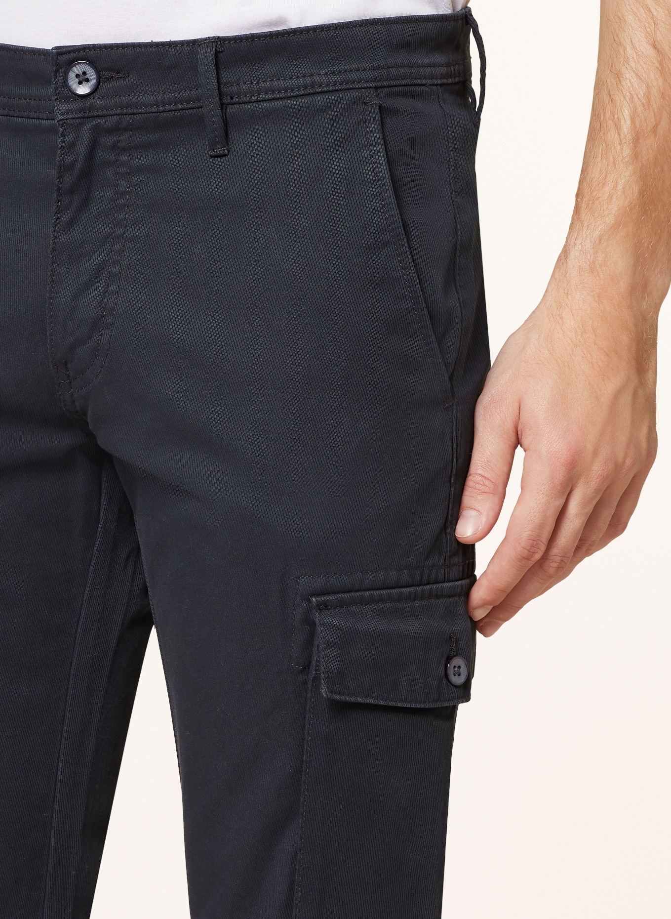 STROKESMAN'S Cargo pants CAVALERY slim fit, Color: DARK BLUE (Image 4)