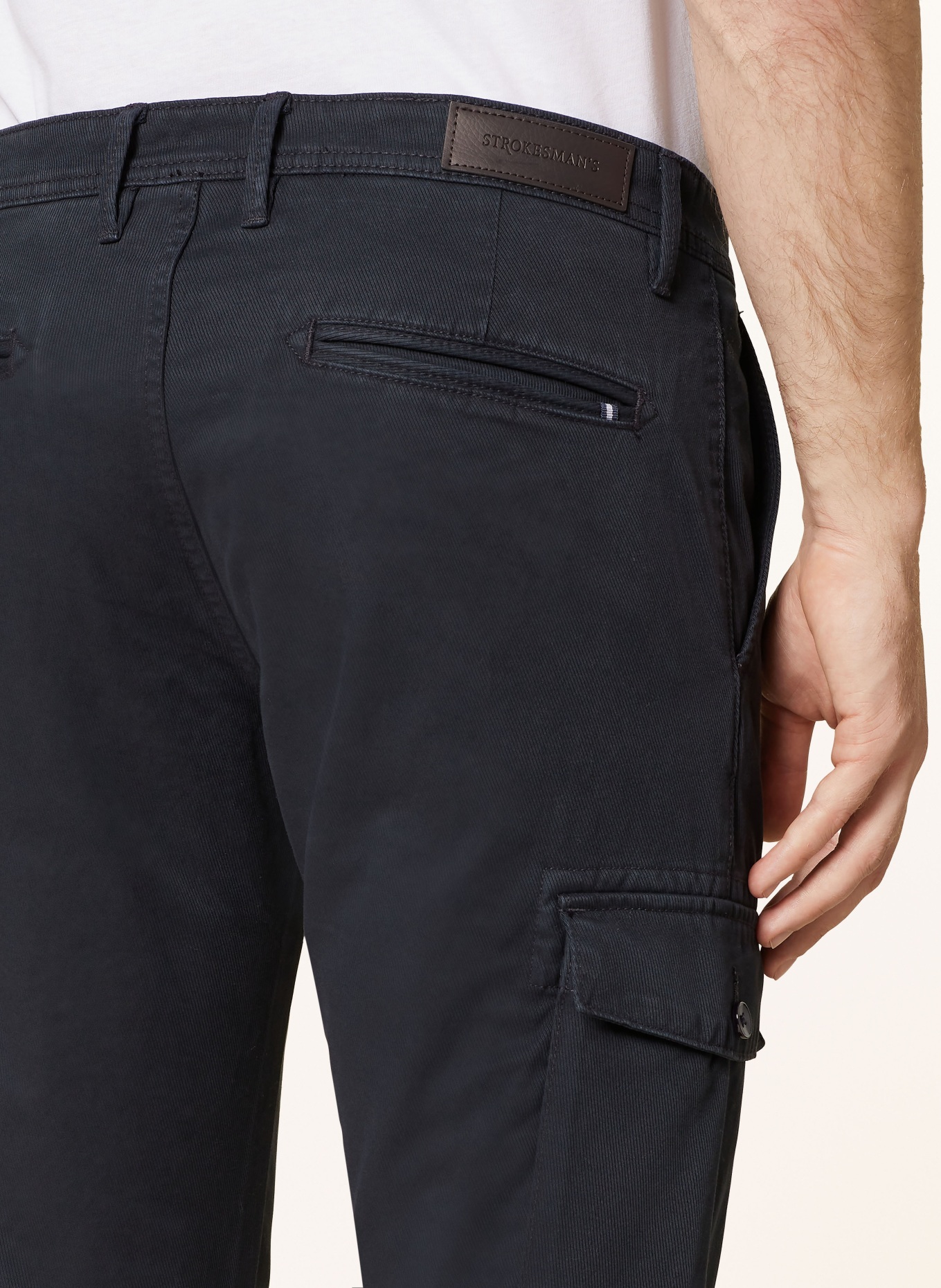 STROKESMAN'S Cargo pants CAVALERY slim fit, Color: DARK BLUE (Image 5)