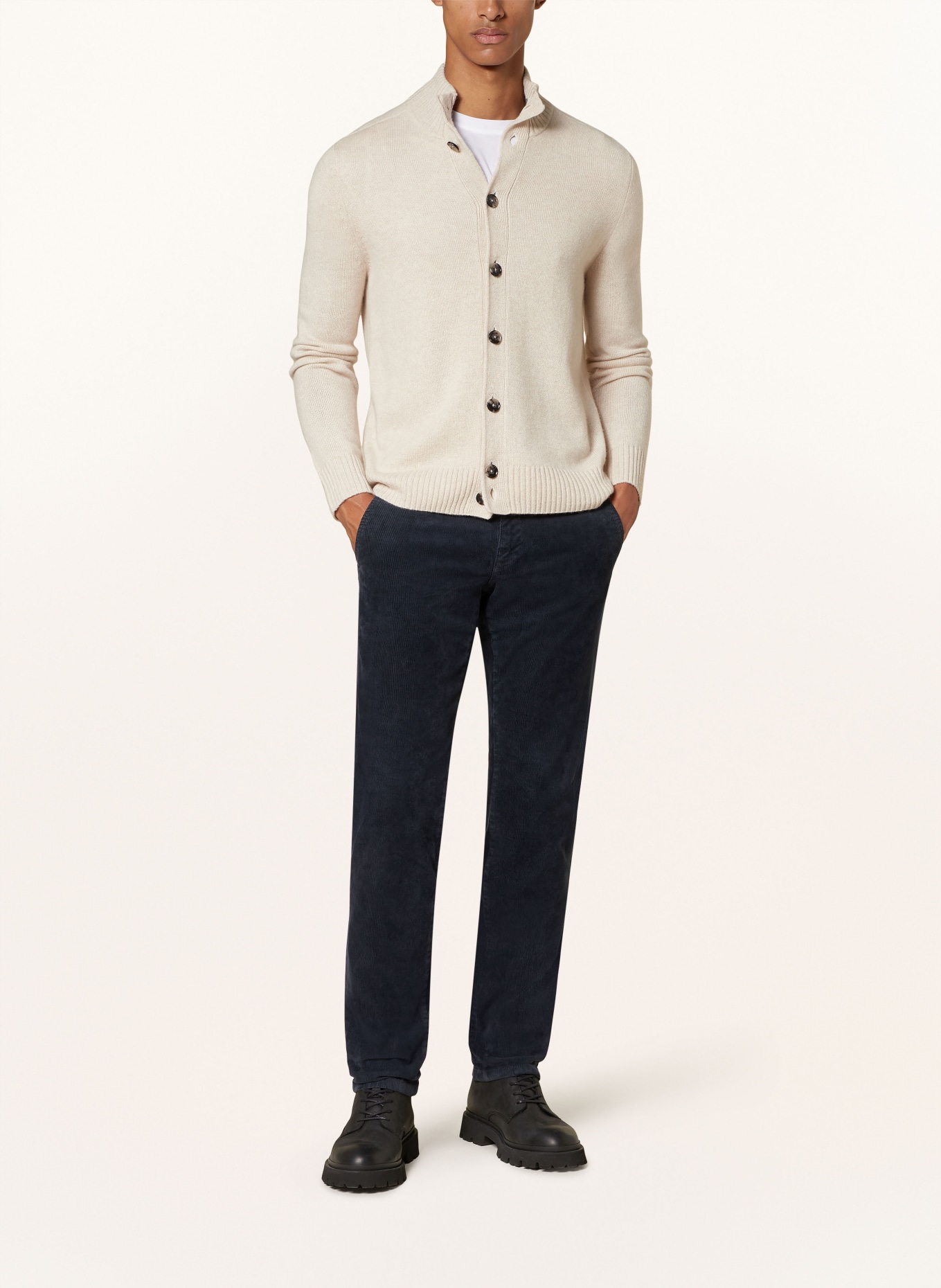 STROKESMAN'S Cord chinos, Color: DARK BLUE (Image 2)