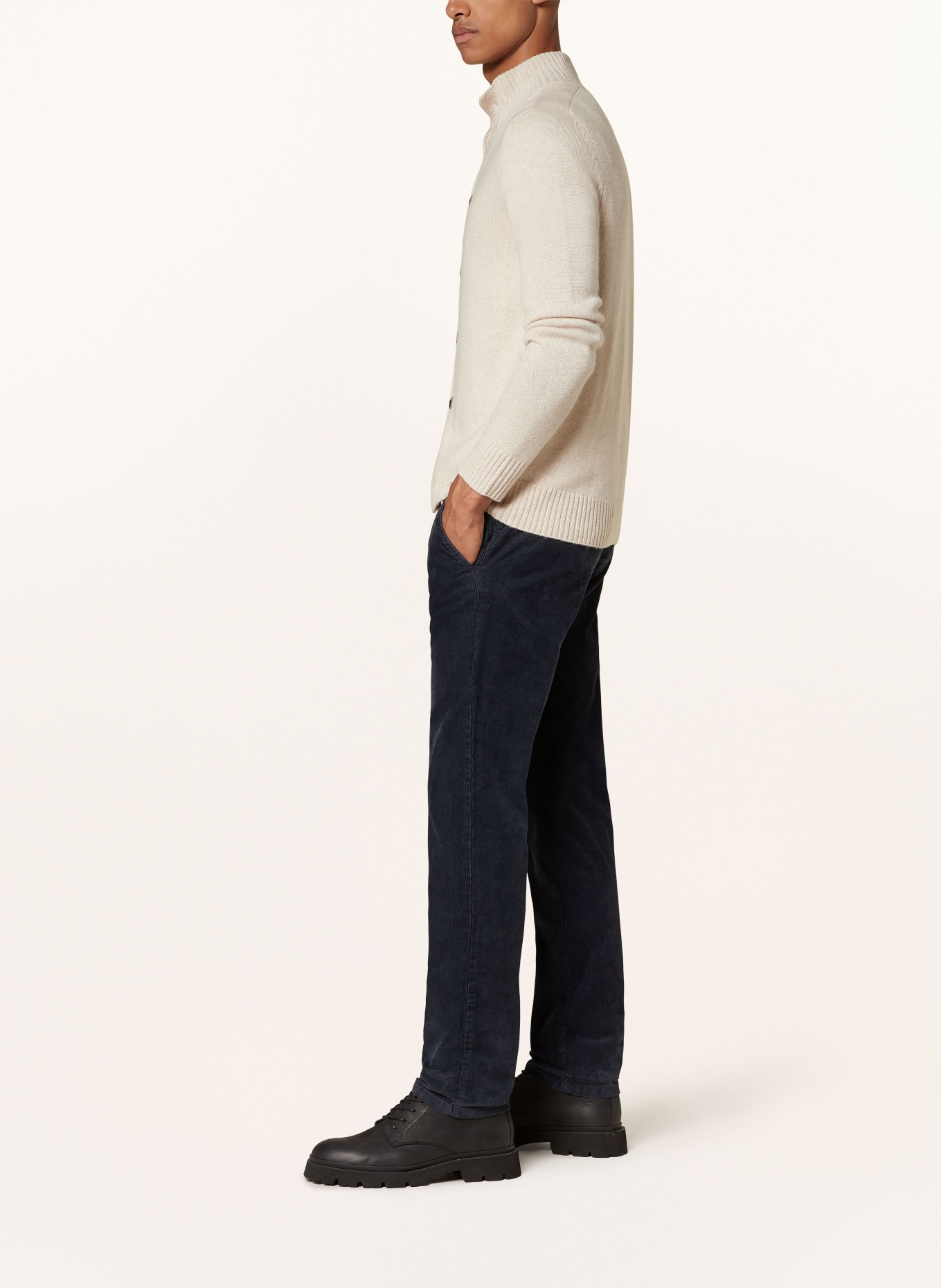 STROKESMAN'S Cord chinos, Color: DARK BLUE (Image 4)